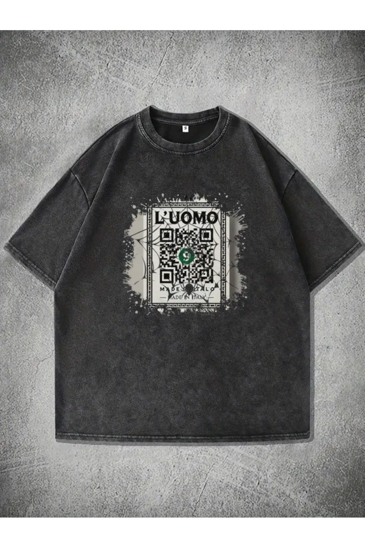 PENTHİLUS L'UOMO Baskılı Batik Oversize T-Shirt