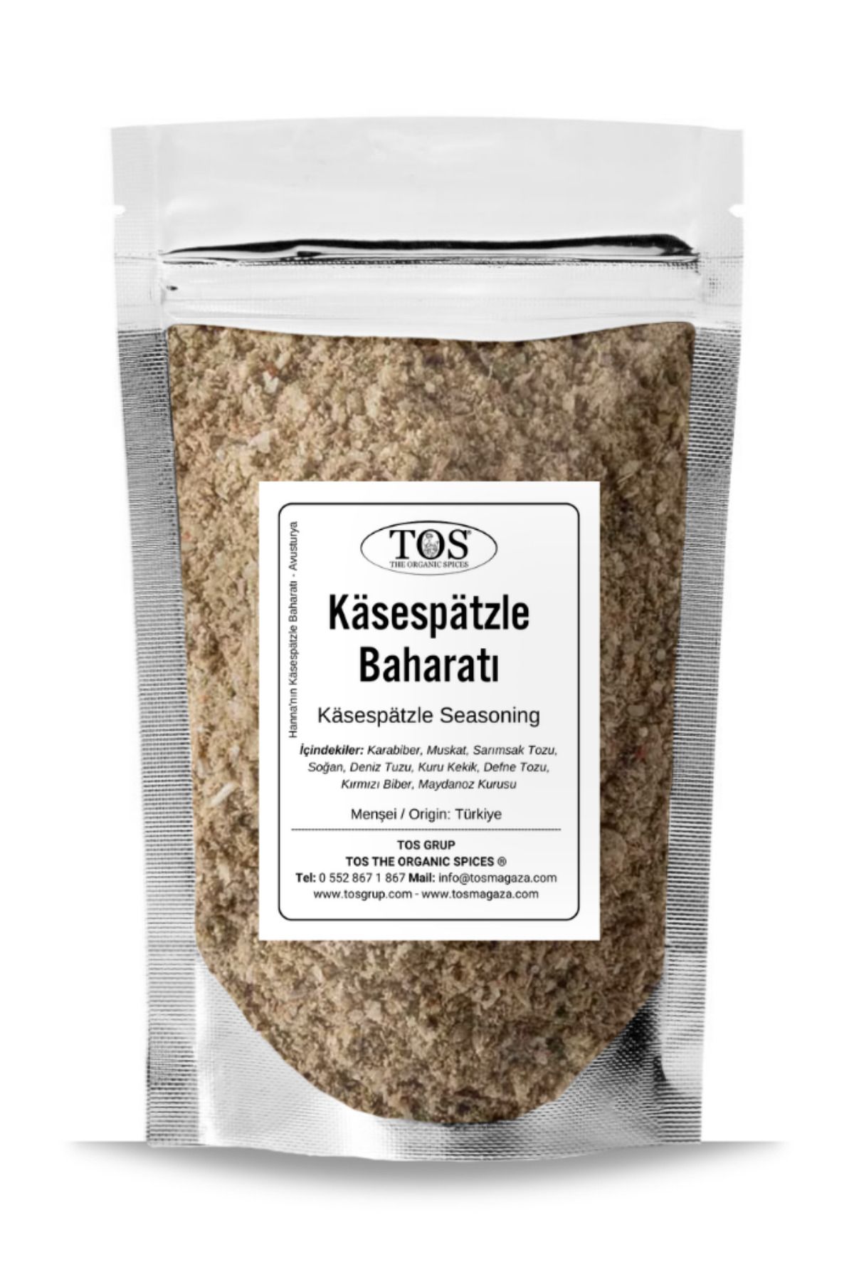 TOS The Organic Spices Hanna'nın Käsespätzle Baharatı 250 gr Hanna’s Käsespätzle Seasoning