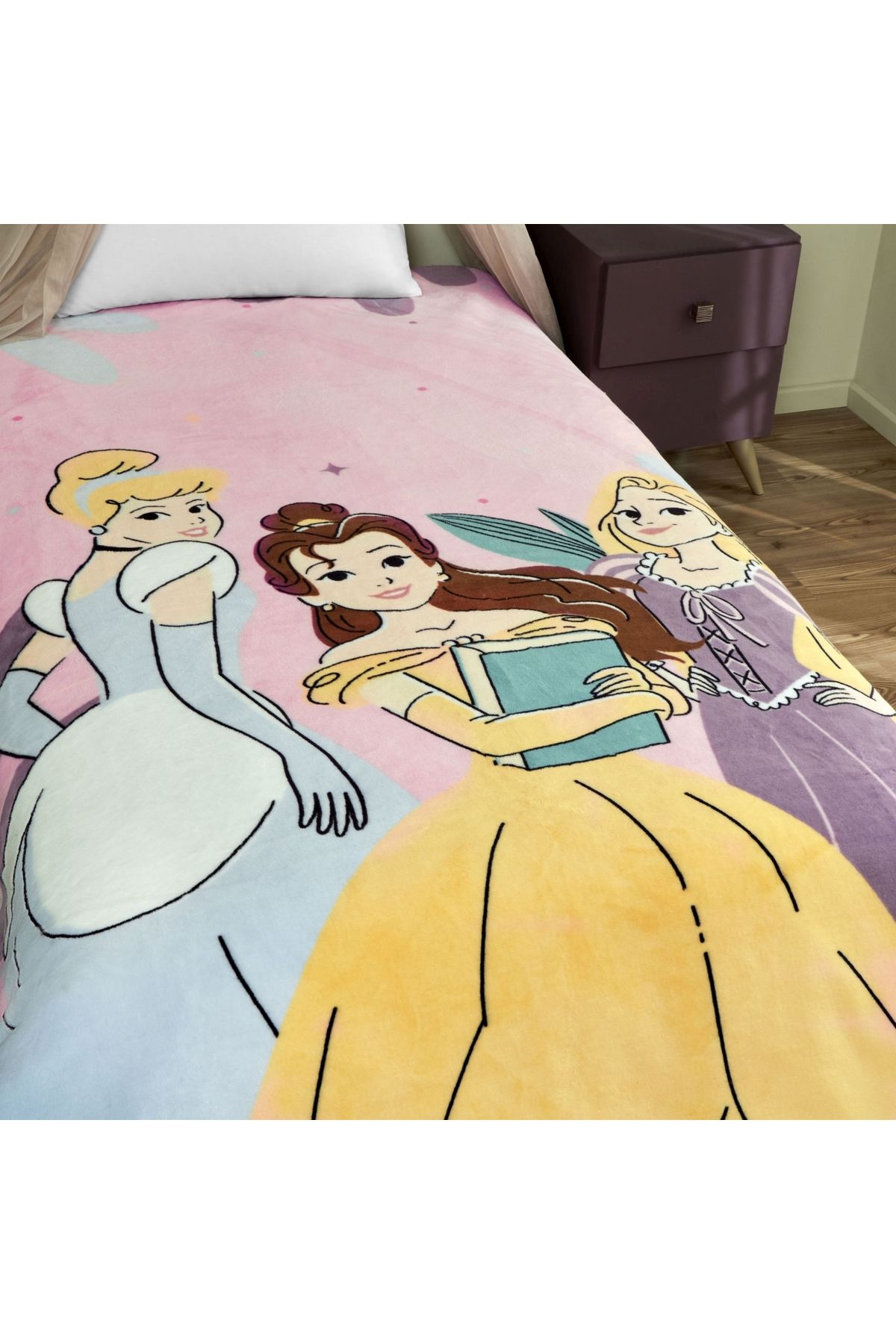 Taç-Licensed Disney Princesses Fun and Bold Single Blanket 3