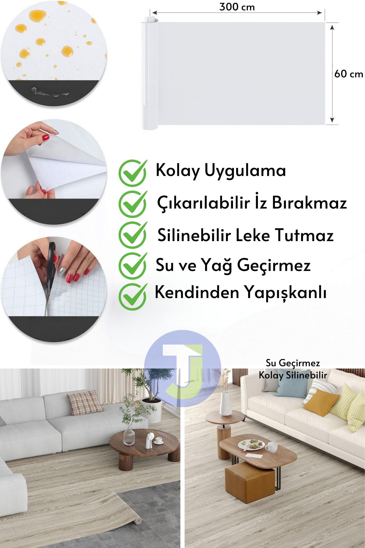 Technojet-Висококачествен текстуриран паркет с шарка - Кухненски, стенни и шкафови покрития 60 см х 300 см 5