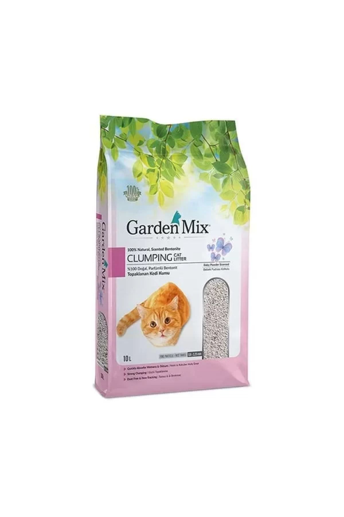 TREND Garden Mix Bentonit Kalın Taneli Bebek Pudrası Kokulu Kedi Kumu 10 Lt