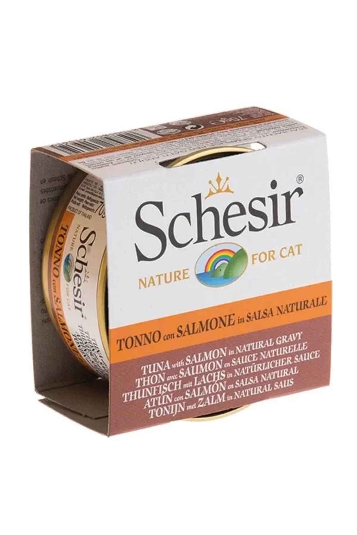 TREND Schesir Ton Balık ve Somonlu Naturel Konserve Kedi Maması 70 Gr