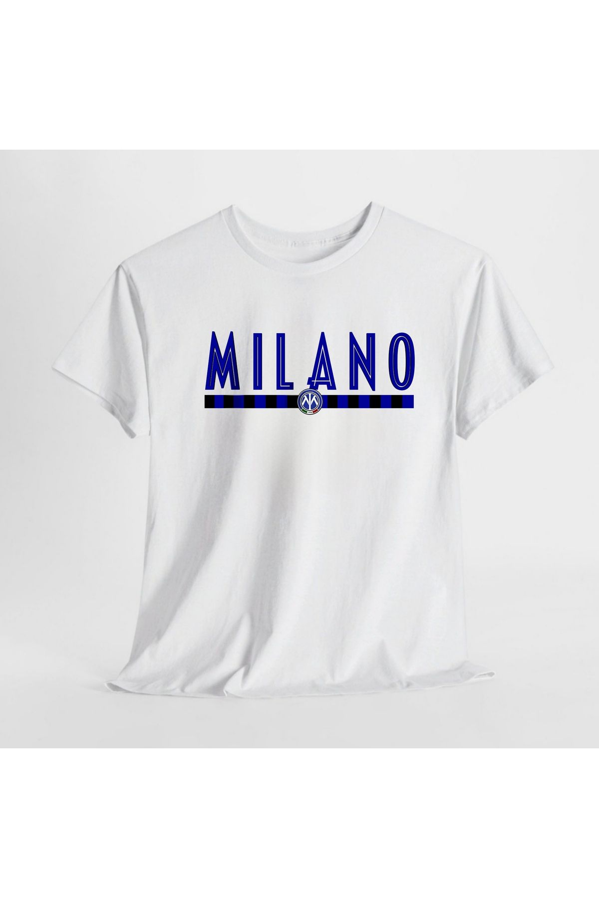 SARI Milano Siyah Lacivert Temalı %100 Pamuk Tshirt