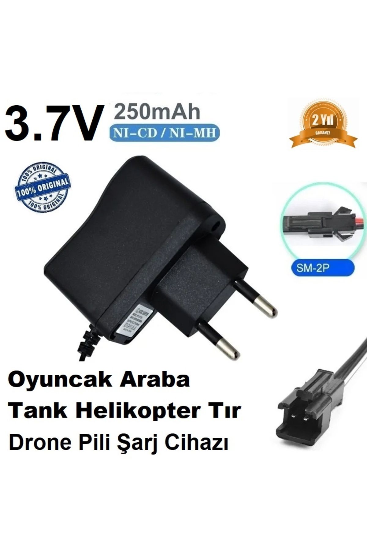 Day 3.7V Oyuncak Araba Drone Helikopter Yat Tank Pili Şarj Cihazı