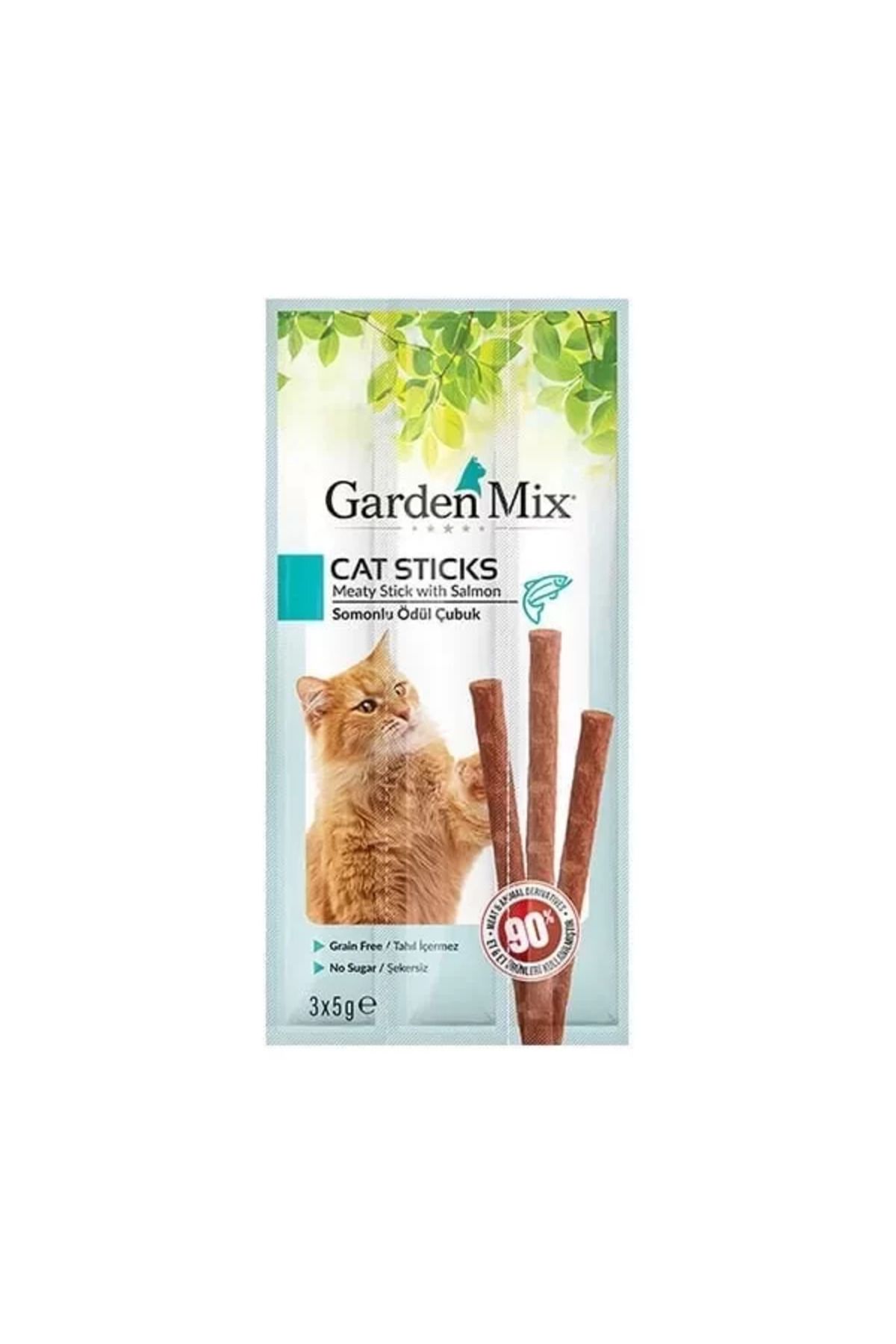 TREND Garden Mix Somonlu Stick Kedi Ödül Maması 3 Adet 15 Gr