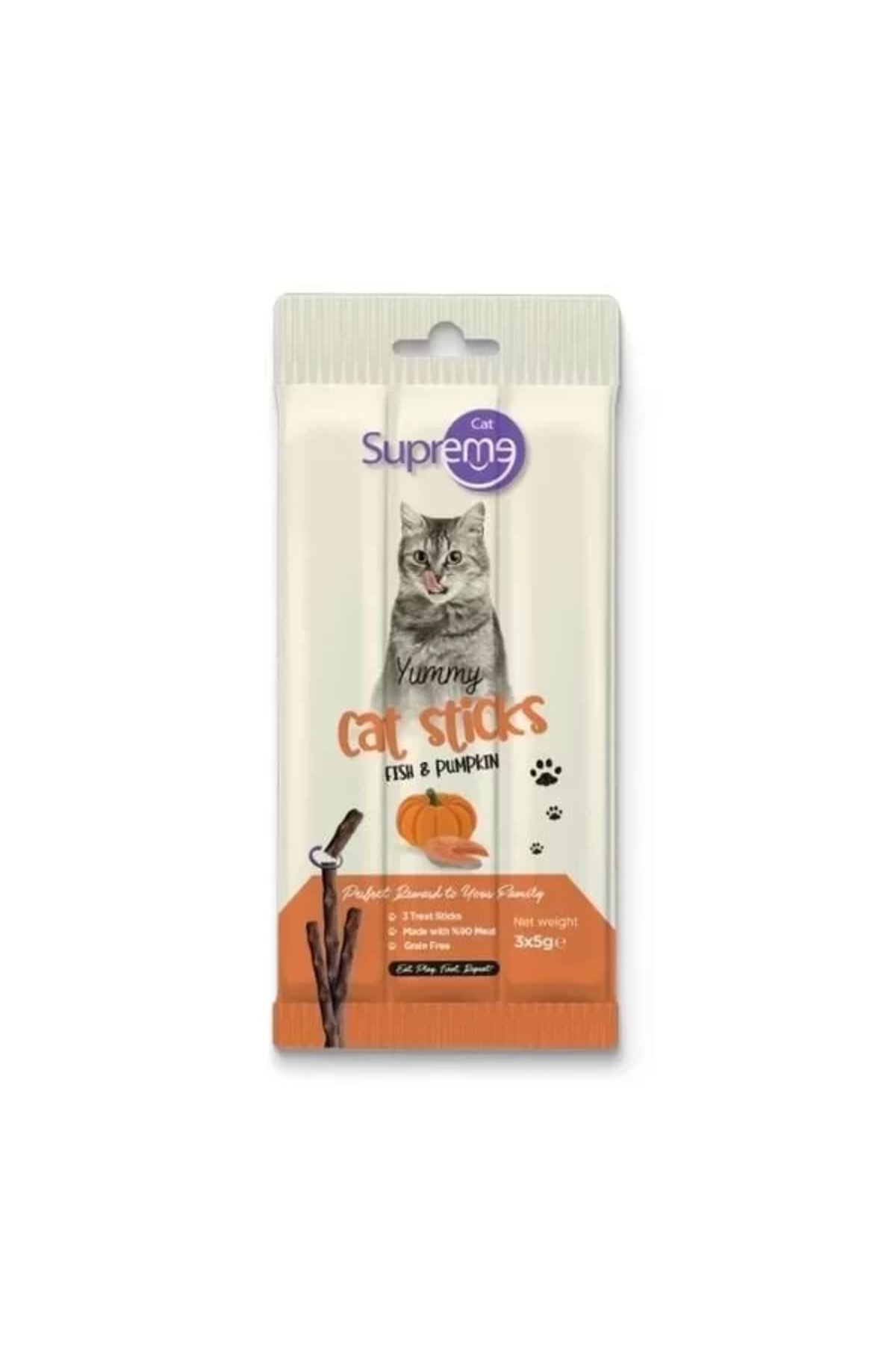 TREND Supreme Cat Ton Balıklı ve Bal Kabaklı Stick Kedi Ödül Maması 3x5 Gr