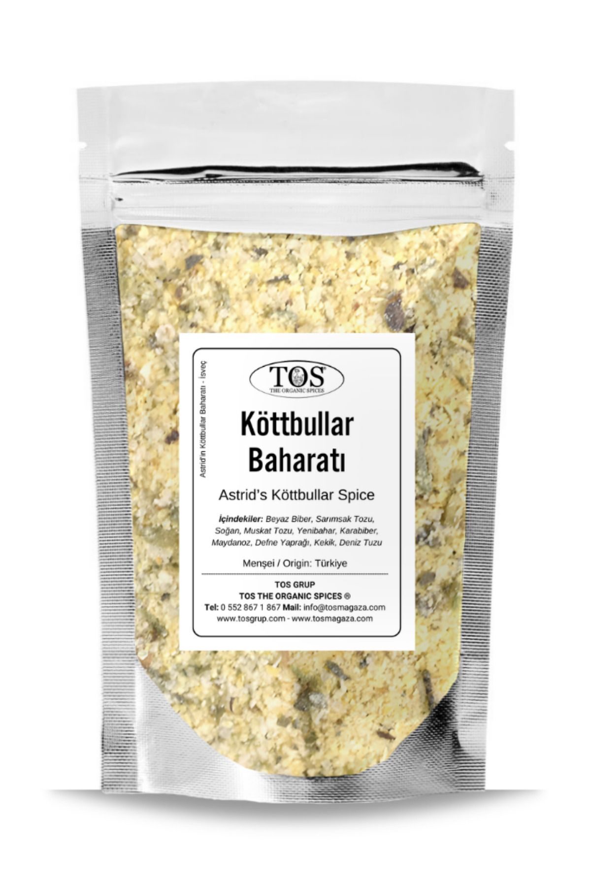 TOS The Organic Spices Astrid'in Köttbullar Baharatı 500 gr Astrid’s Köttbullar Seasoning