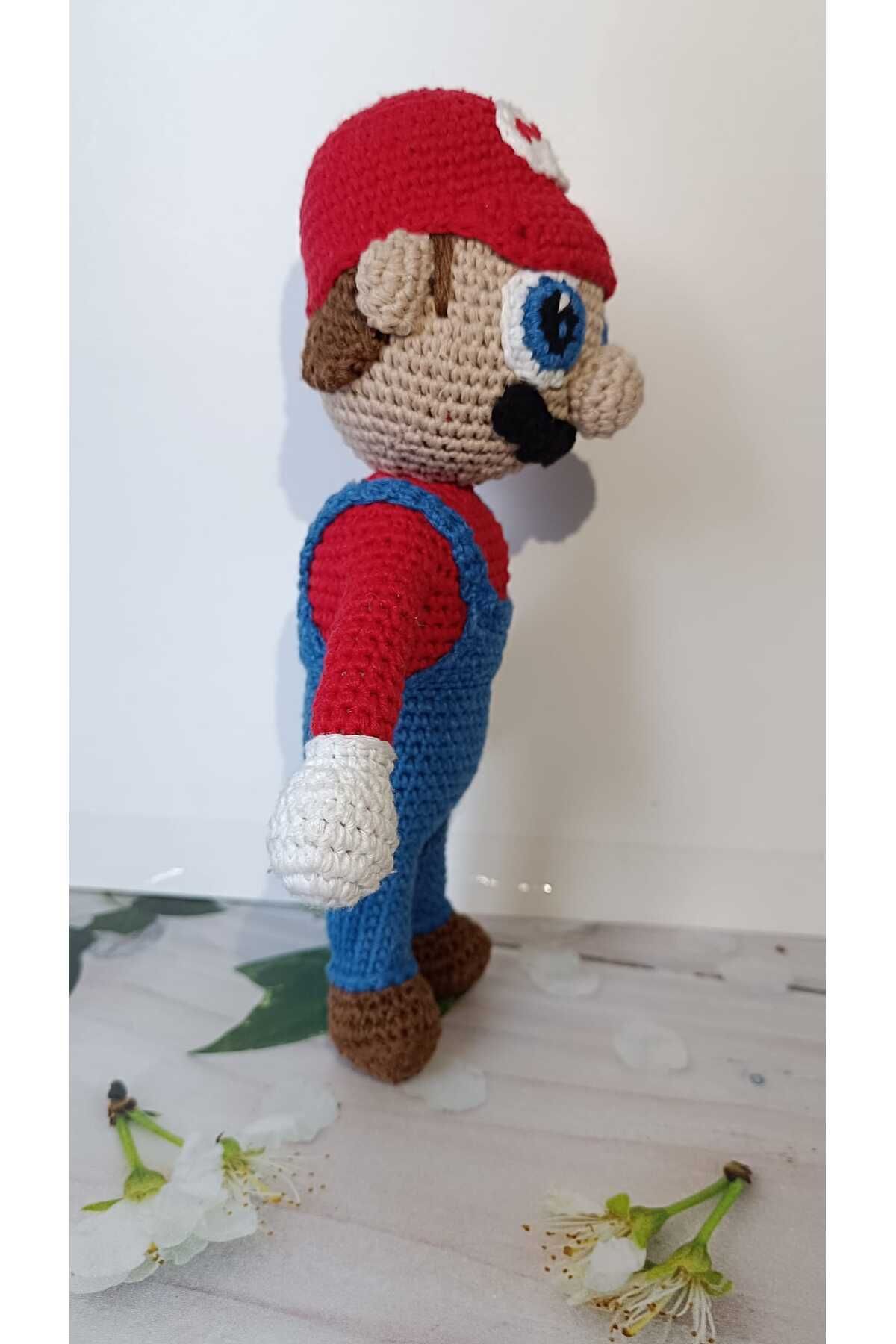 KREATİF TASARIM Amigurumi Mario Oyuncak Bebek