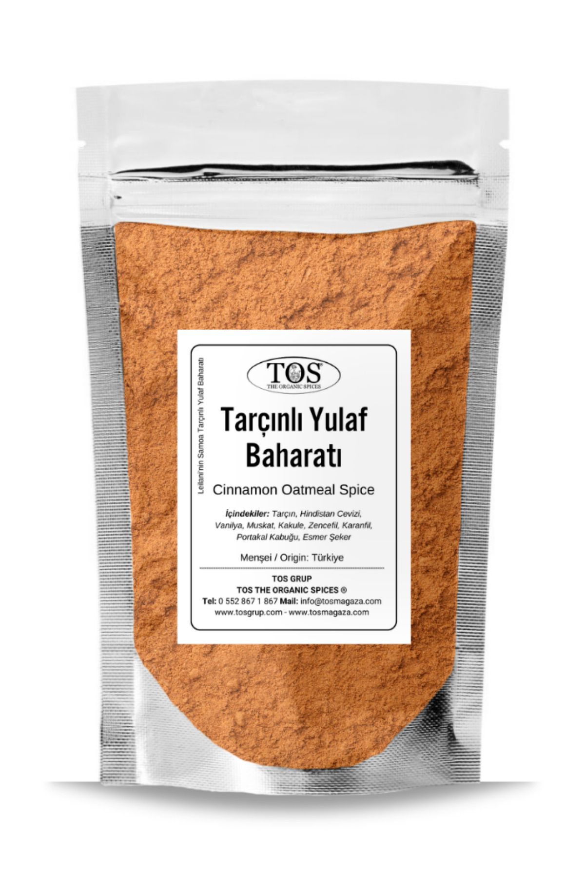 TOS The Organic Spices Leilani’nin Samoa Tarçınlı Yulaf Baharatı 100 gr Leilani’s Samoan Cinnamon Oatmeal Spice