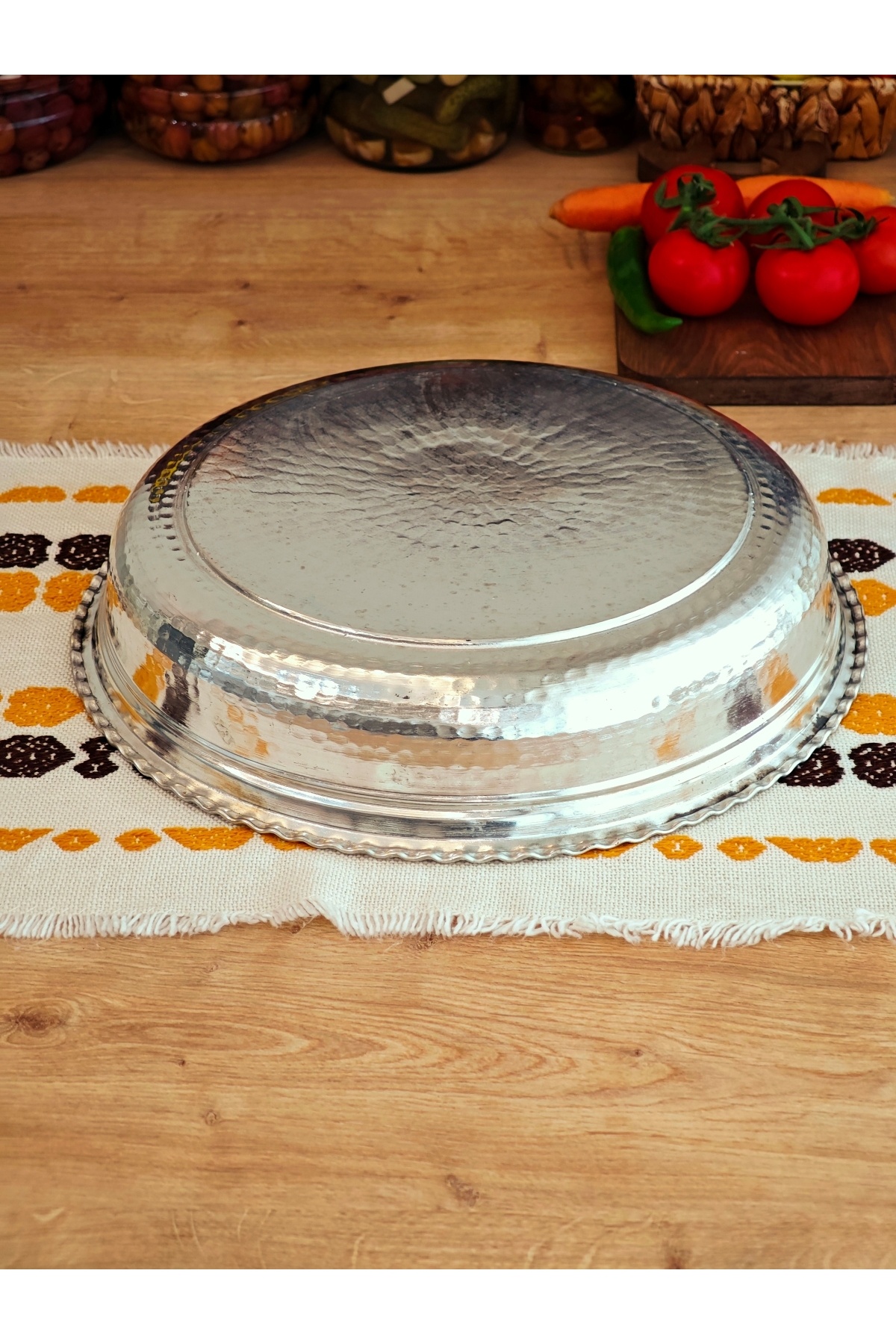 modabakir-Copper Tinned Deep Baking Tray 27 cm 4