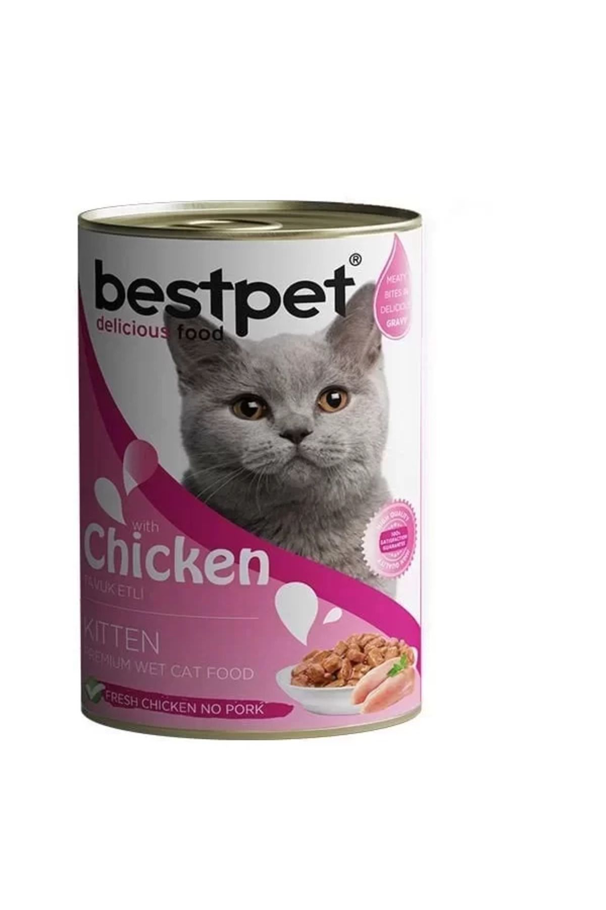 TREND Bestpet Tavuklu Jöleli Yavru Konserve Kedi Maması 400 Gr