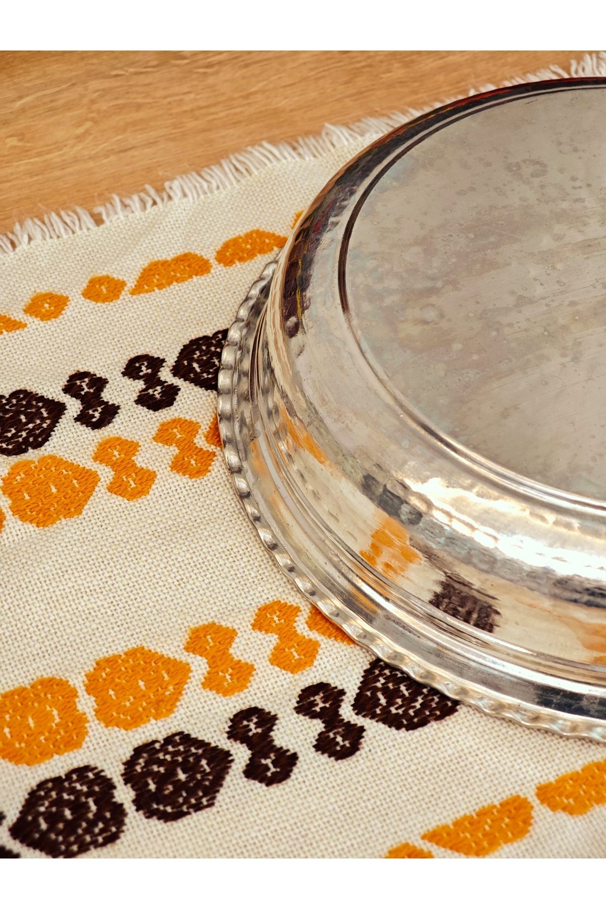 modabakir-Copper Tinned Deep Baking Tray 27 cm 5