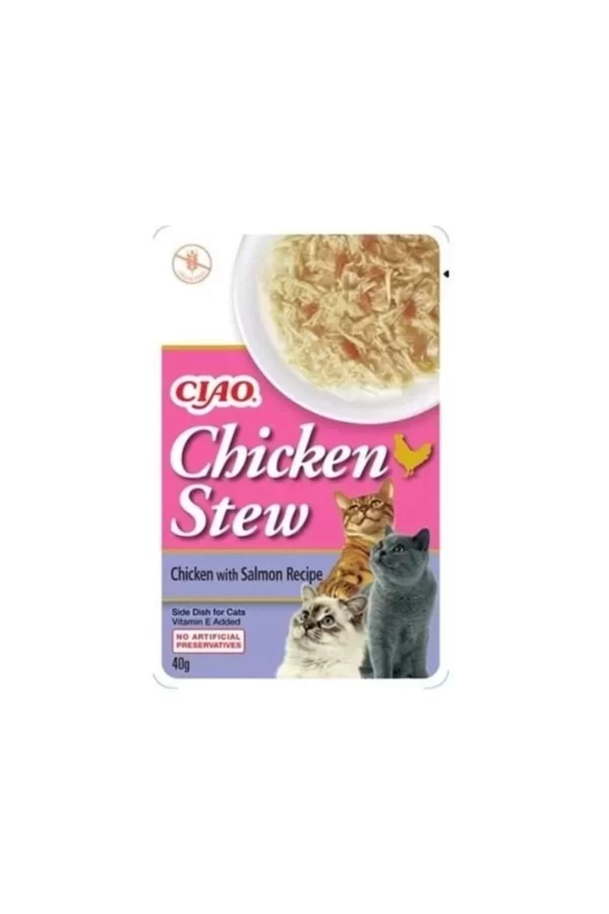 TREND Inaba Ciao Stew Tavuk Güveç ve Somonlu Pouch Yetişkin Kedi Konservesi 40 Gr