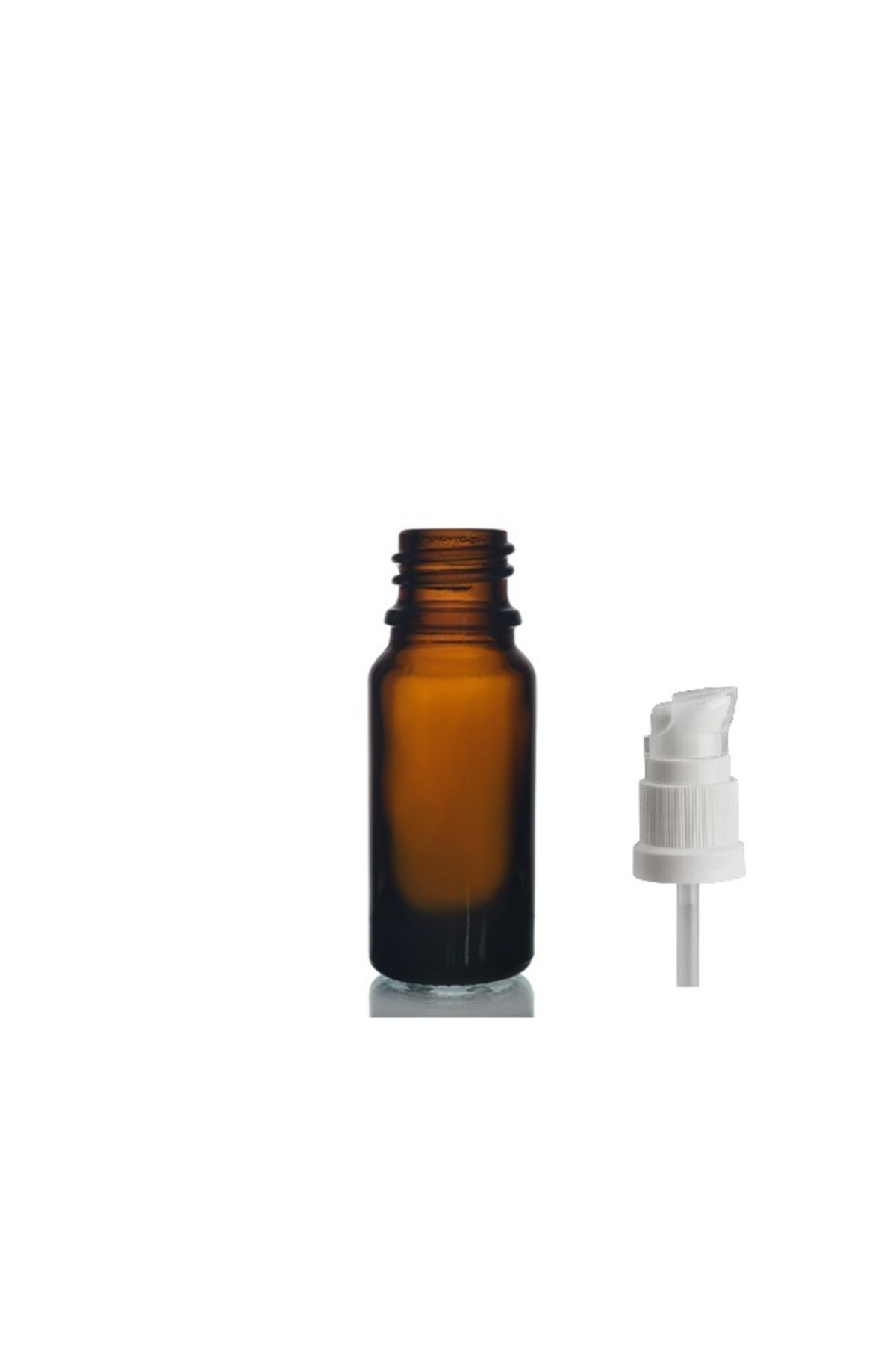 ZYLAN AMBALAJ 10ml kahverengi cam serum pompalı şişe, 12 adet, pompalı şişe, medikal şişe, cam şişe,