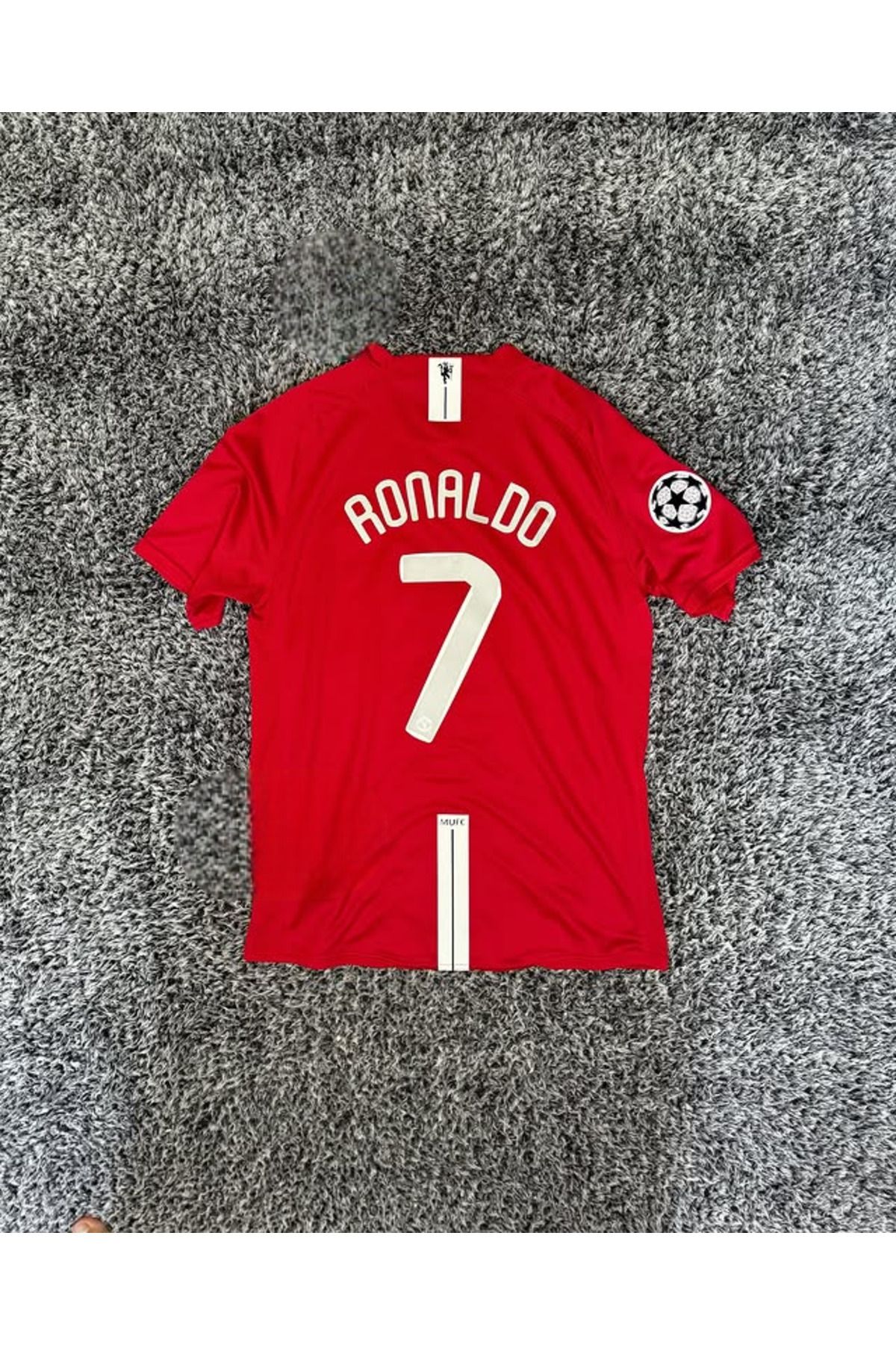 Legent Lady Ronaldo 2007/08 United Retro Kırmızı Kısa Kol Futbol Forması Hava Alabilen Özel Forma Kumaşı