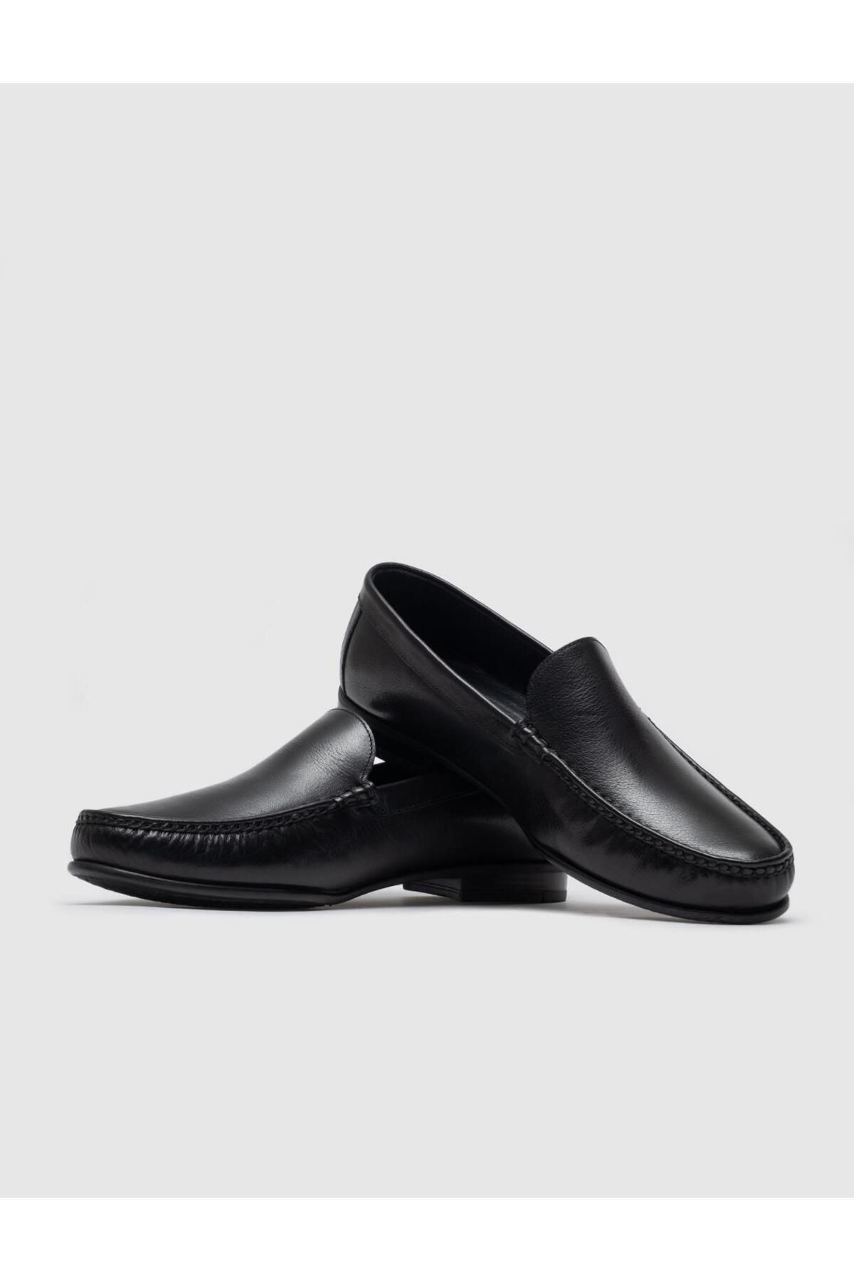 Cabani-Black Genuine Leather Men's Loafer 4
