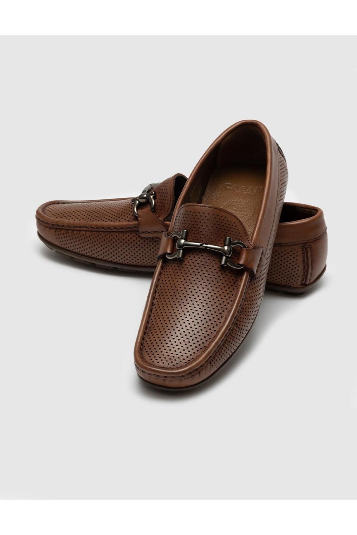 Cabani-Genuine Leather Tan Men's Shoes 4
