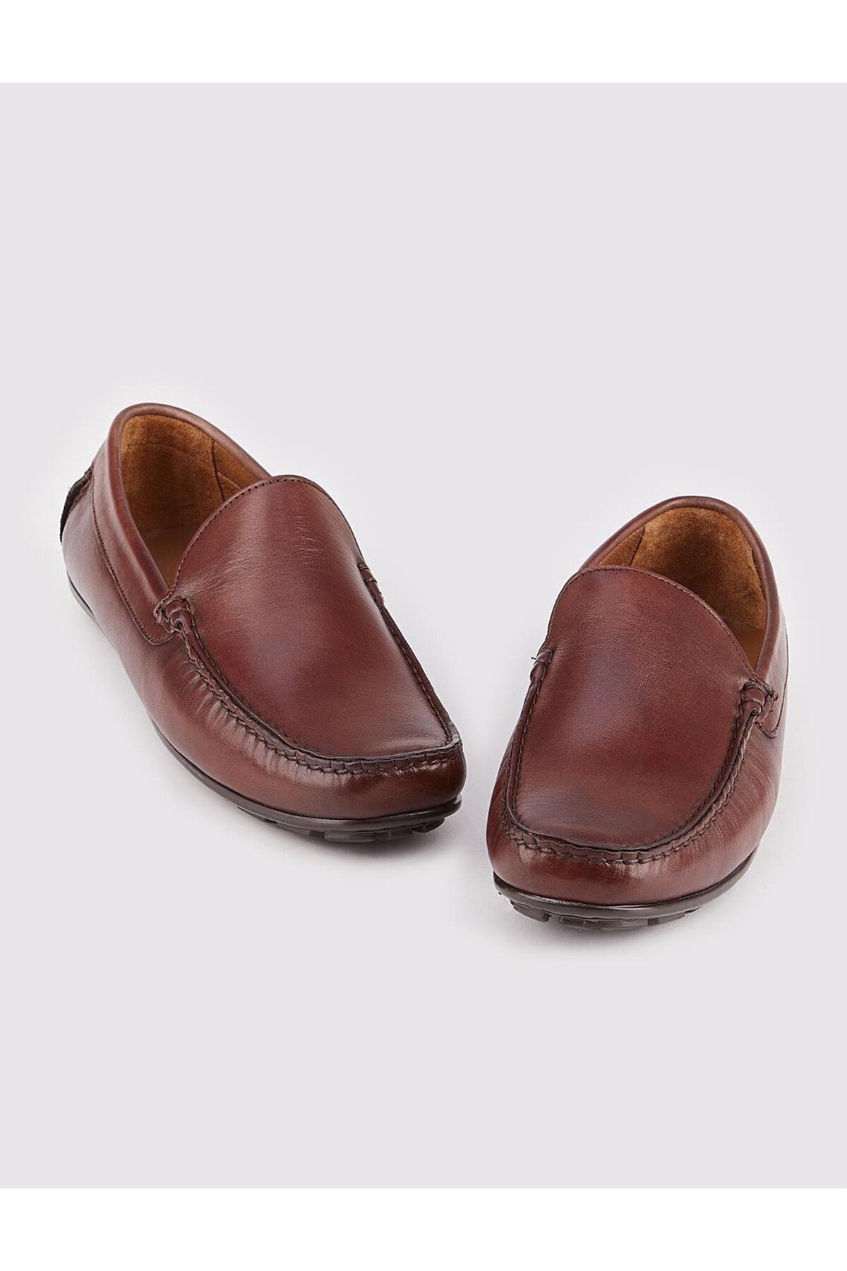 Cabani-Genuine Leather Brown Men's Loafer Shoes 4