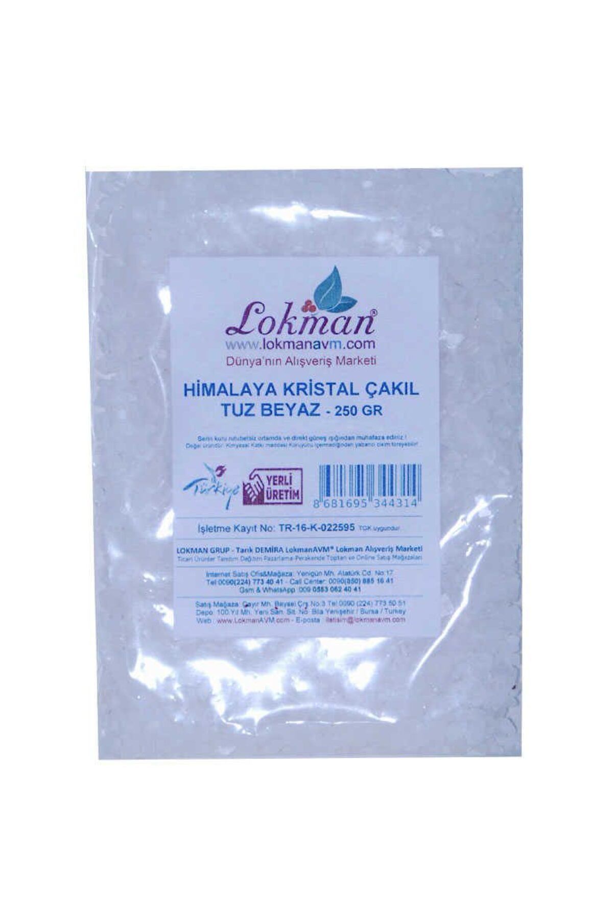 Lisinya Yemeklik Himalaya Kristal Kaya Tuzu Çakıl Beyaz 250 Gr