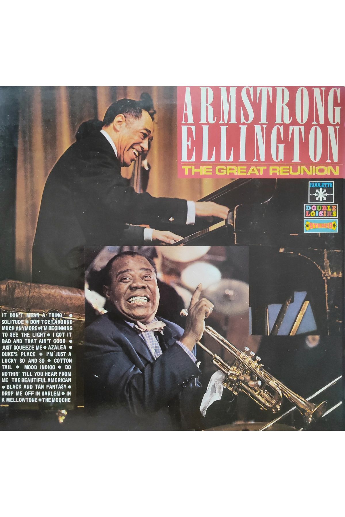 mazi plak Louis Armstrong /Armstrong & Ellington – The Great Reunion x 2LP Orijinal Dönem Baskı 33'lük Plak