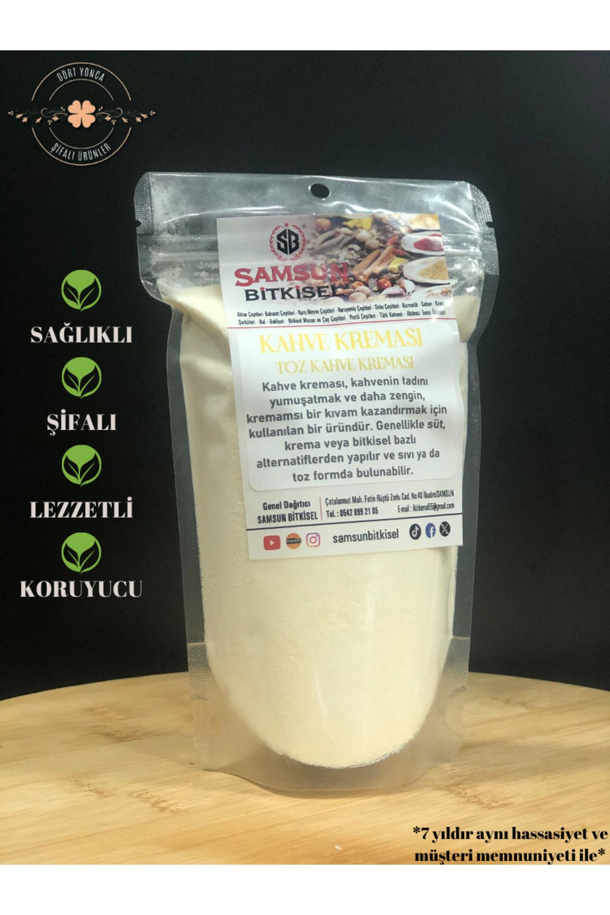 samsun bitkisel Kahve Kreması, Süt Tozu 150 Gram