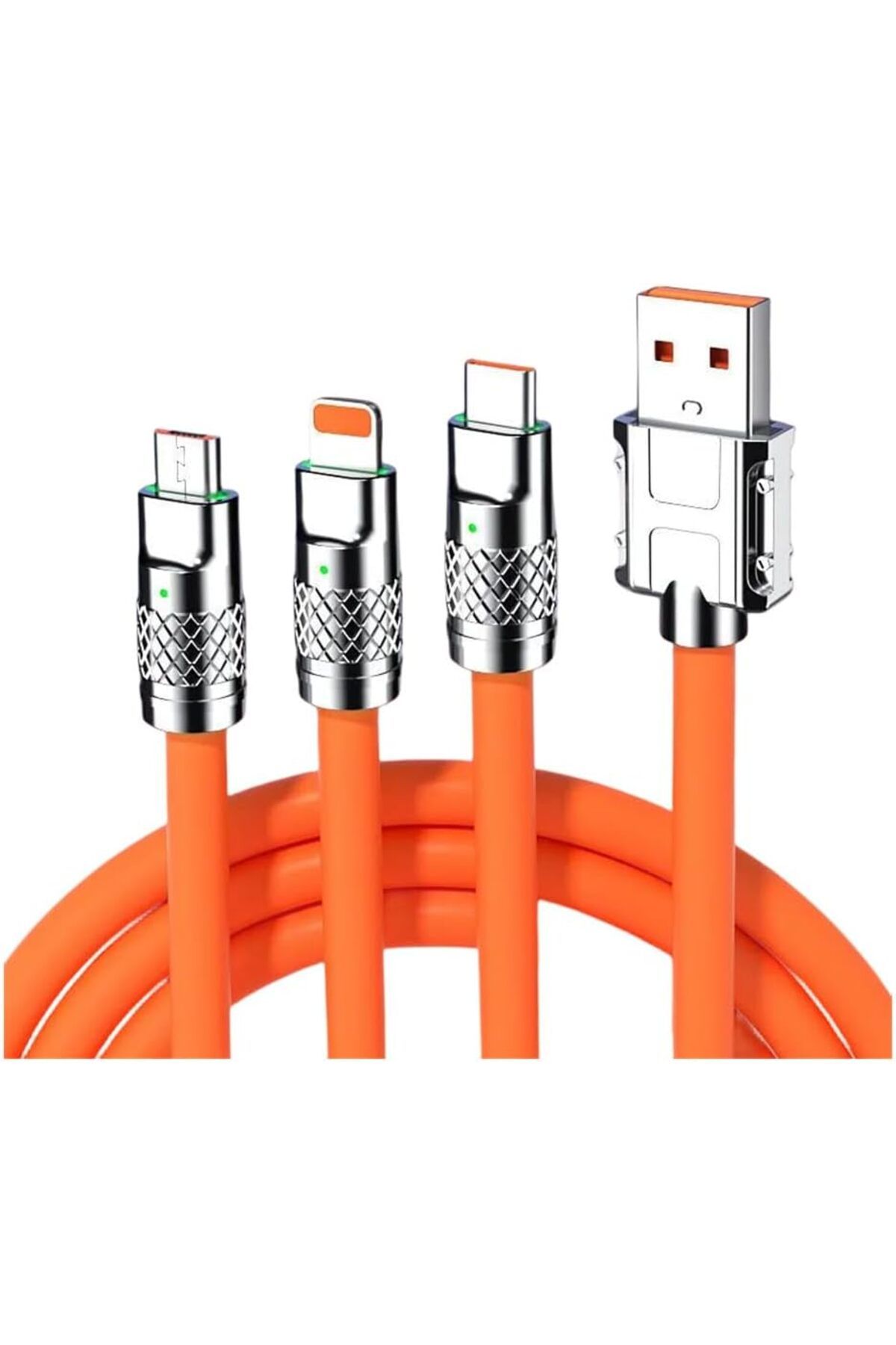 STOREMAX cmllashop 3'ü 1 arada Tombul Şarj Kablosu, Tüm Cihazlar için 4FT Çoklu Şarj Cihazı USB Kablos