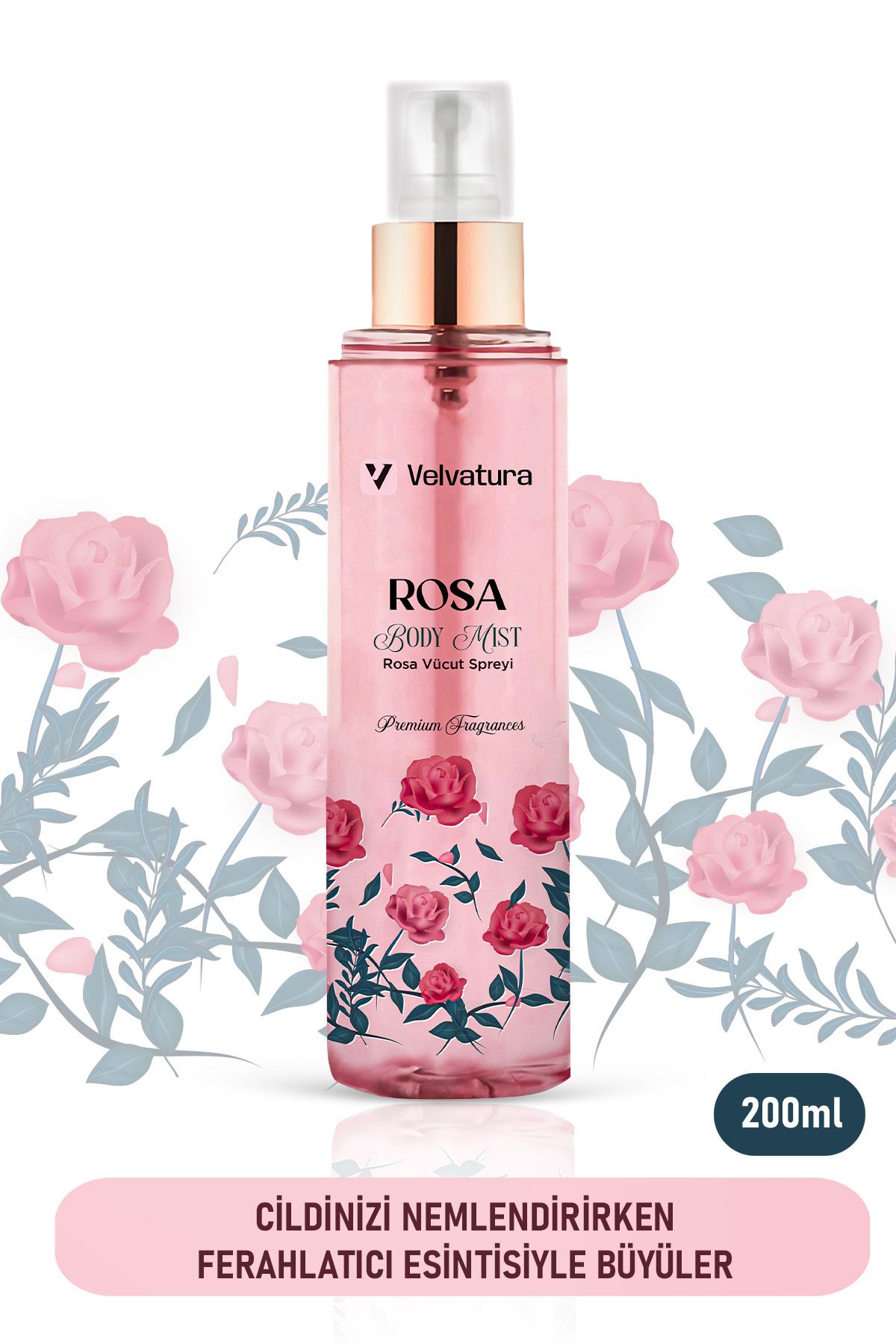 Velvatura Rose Vücut Spreyi - Rose Body Mist Nemlendirici Etkili