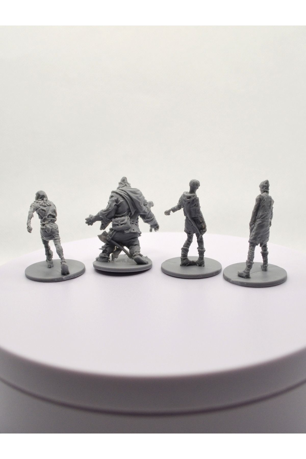 DiceLand 3D Baskı Mini Figür Seti - 4'lü Undead Zombi Set 2