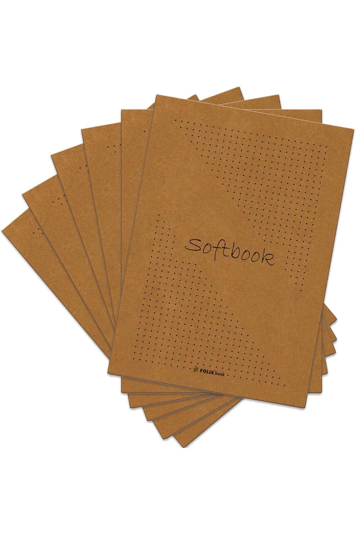 STOREMAX srhtDS NOKTALI Defter 13,5x23 cm Kraft Kapak 50 Yaprak 6'lı PAKET Softbook Desing 266450