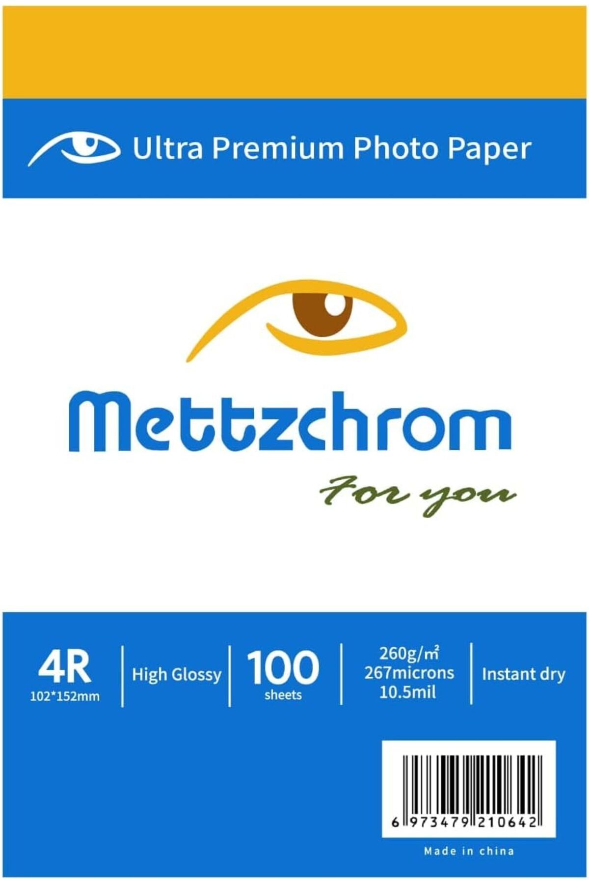 yenibagshop 260gr 10x15cm Ultra Premium Parlak Fotoğraf Kağıdı 100 Sayfa