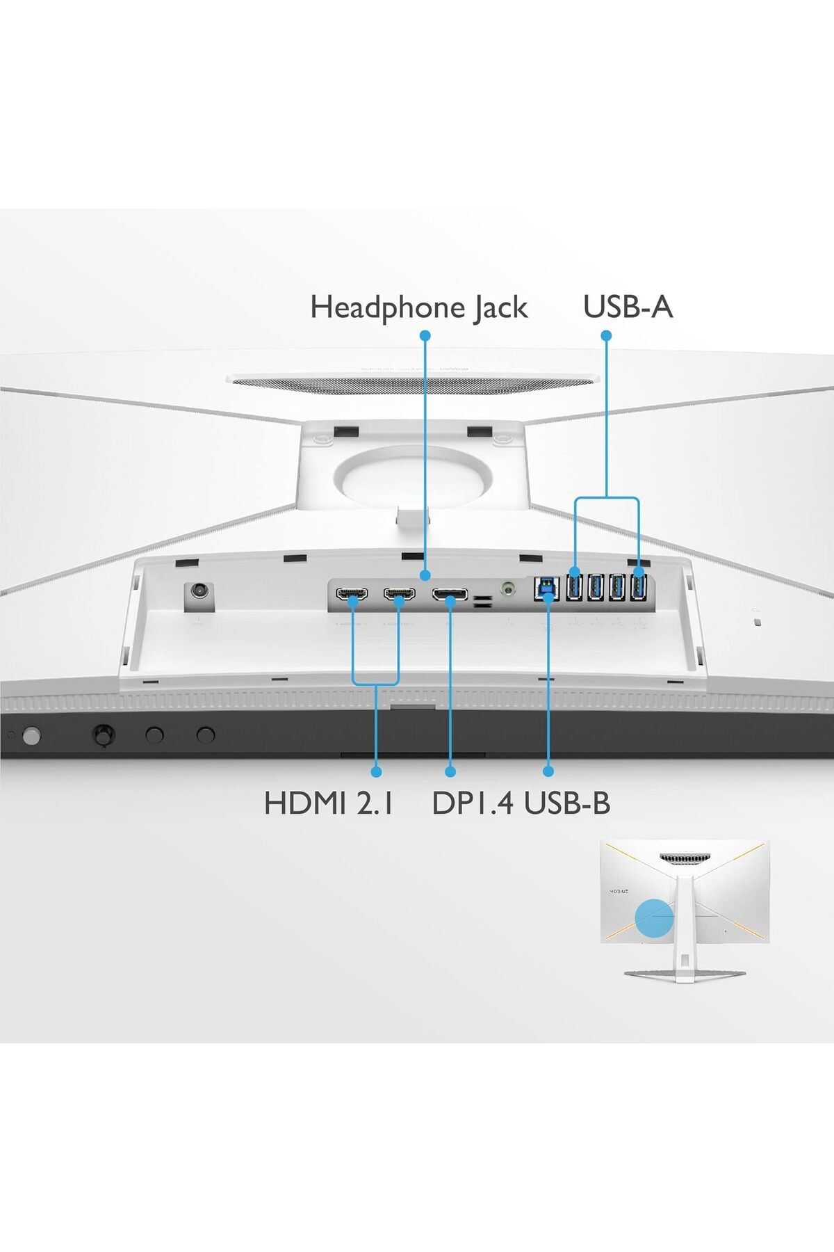 BENQ-شاشة ألعاب MOBIUZ EX3210U مع صوت 2.1 ومضخم صوت ومنفذ HDMI 2.1 5
