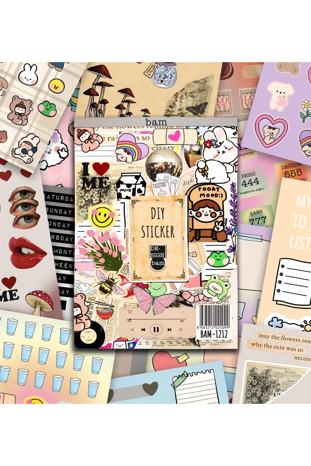 STOREMAX lbstorex My DIY Sticker Book 24 * 17 cm 16 Sayfa Özel Tasarım Rengarenk Sticker Kitabı Newdsng 11