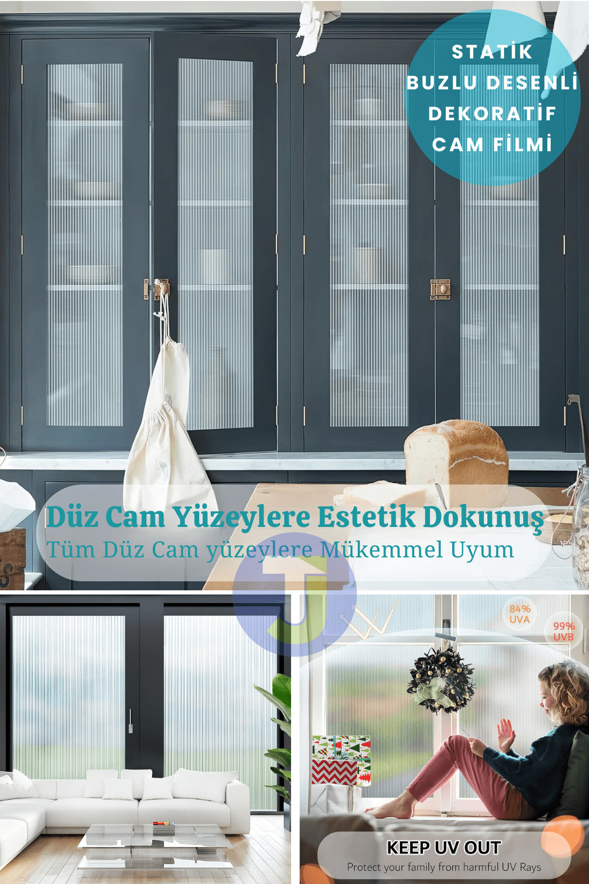 Technojet-Film de acoperire din sticlă cu model mată statică pentru cabină de duș, birou, balcon, folie de decorare 60cmx100cm 4
