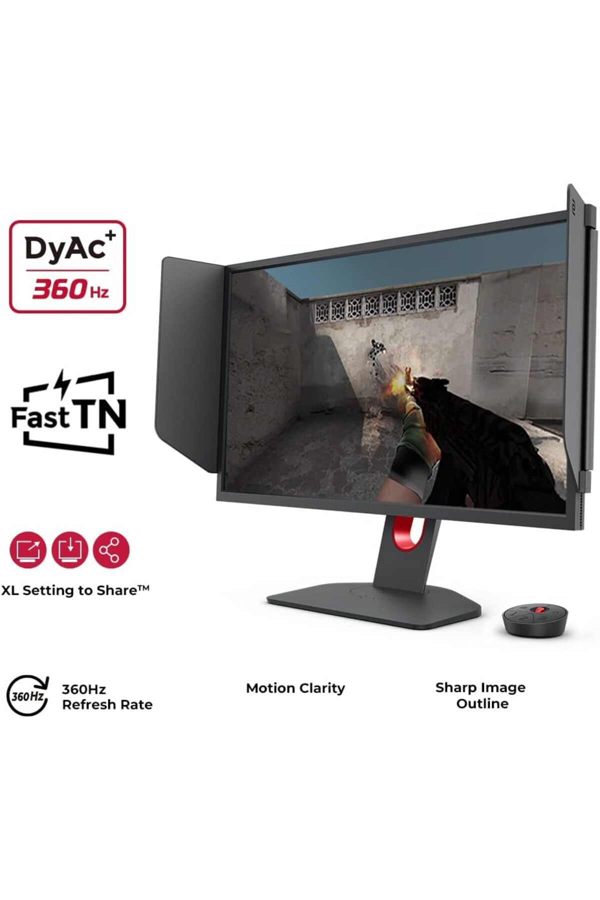 BENQ-شاشة ألعاب Zowie XL2566K مقاس 24.5 بوصة، Fast TN in 360Hz، Motion Clarity DyAc، 1080 2