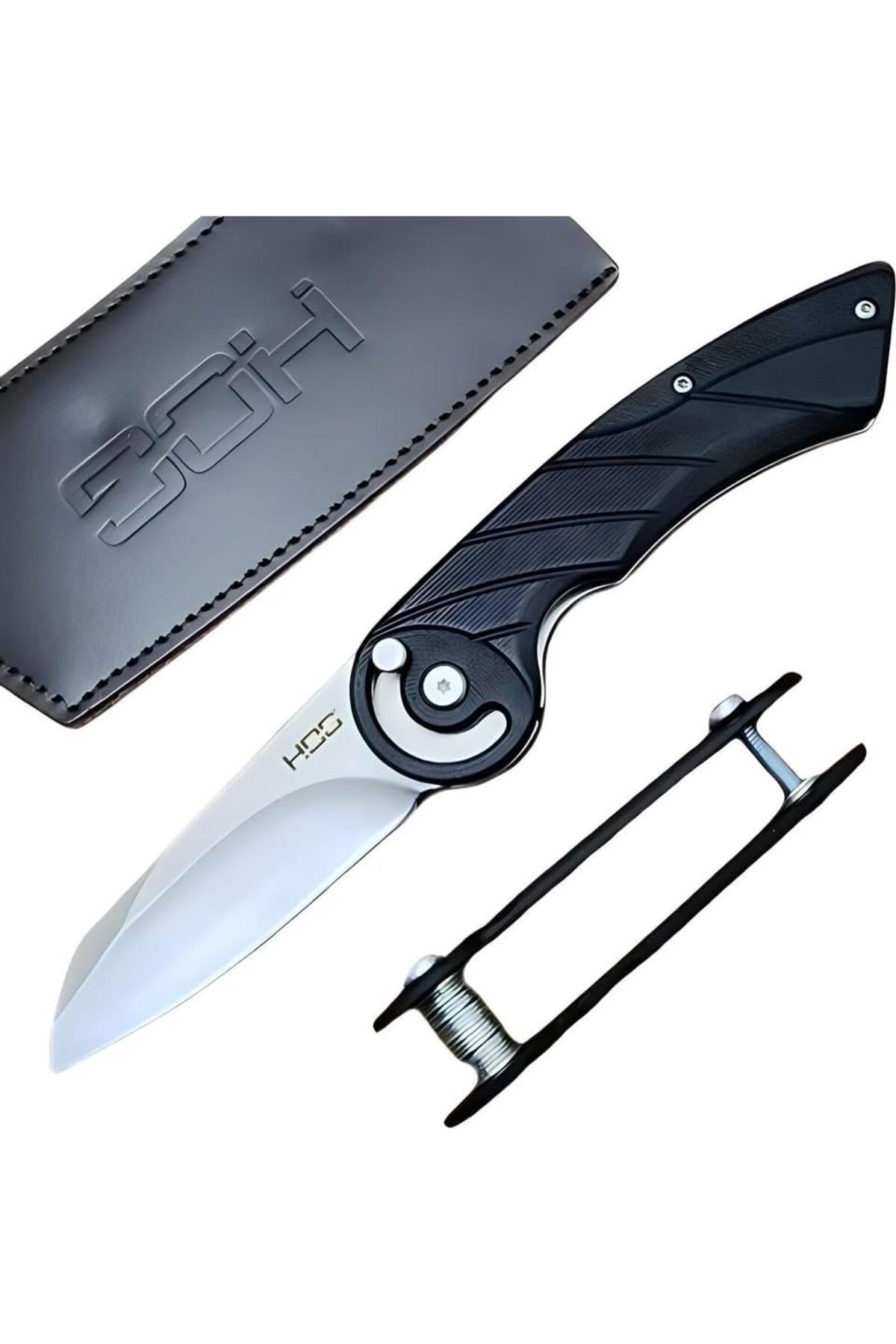 STOREMAX Orijinal Deri Kılıflı 20 cm Çakı Paslanmaz Çakı Bıçak Outdoor Bıçak Siyah Renk