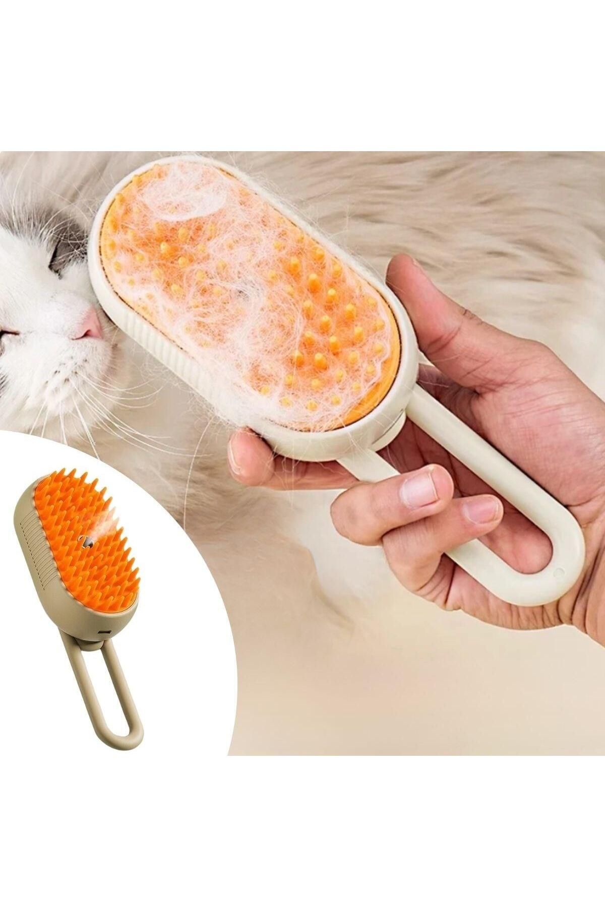 just cheap store Saplı Su Püskürtmeli Kedi Köpek Fırçası Masaj Etkili Tüy Toplama Tarağı