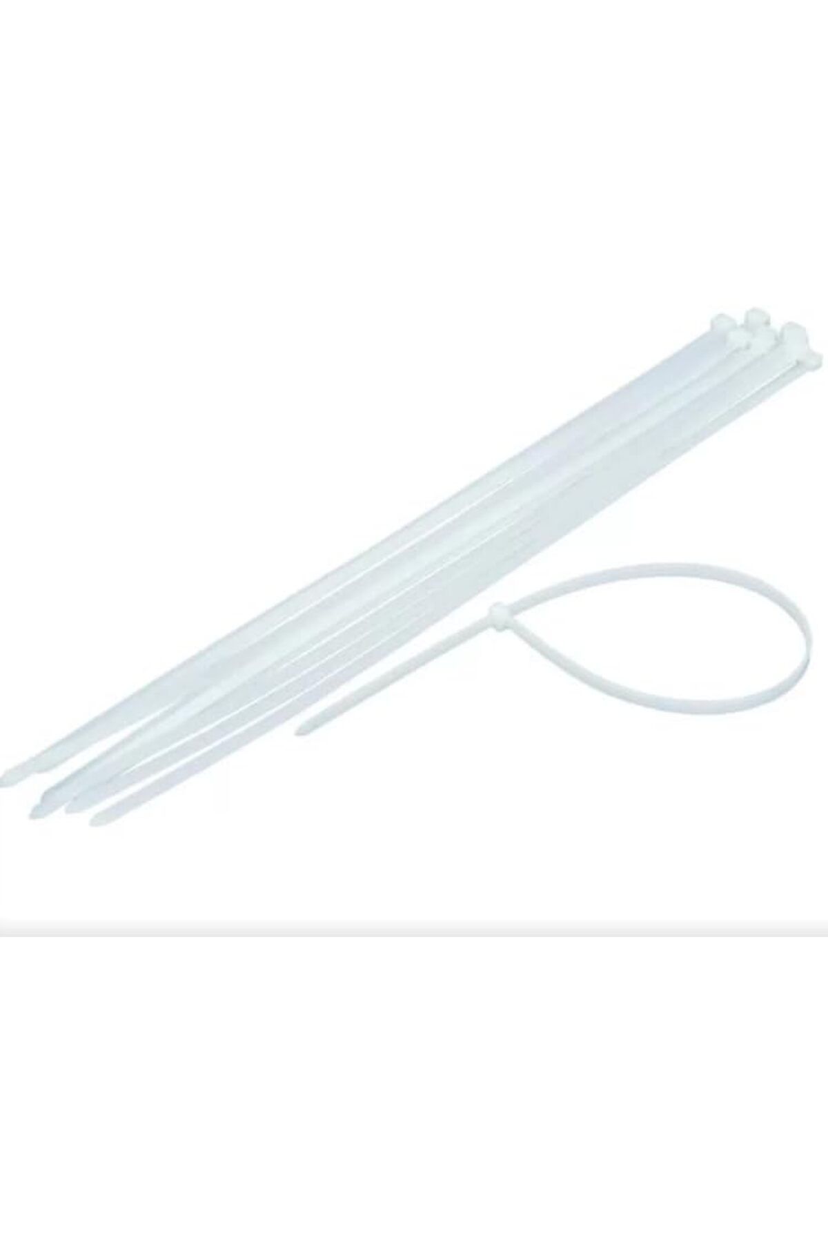 salesalbutik Plastik Kablo Bağı 3.6 x 250 mm 100 Adet (Beyaz) 25 cm. Cırt Kelepçe