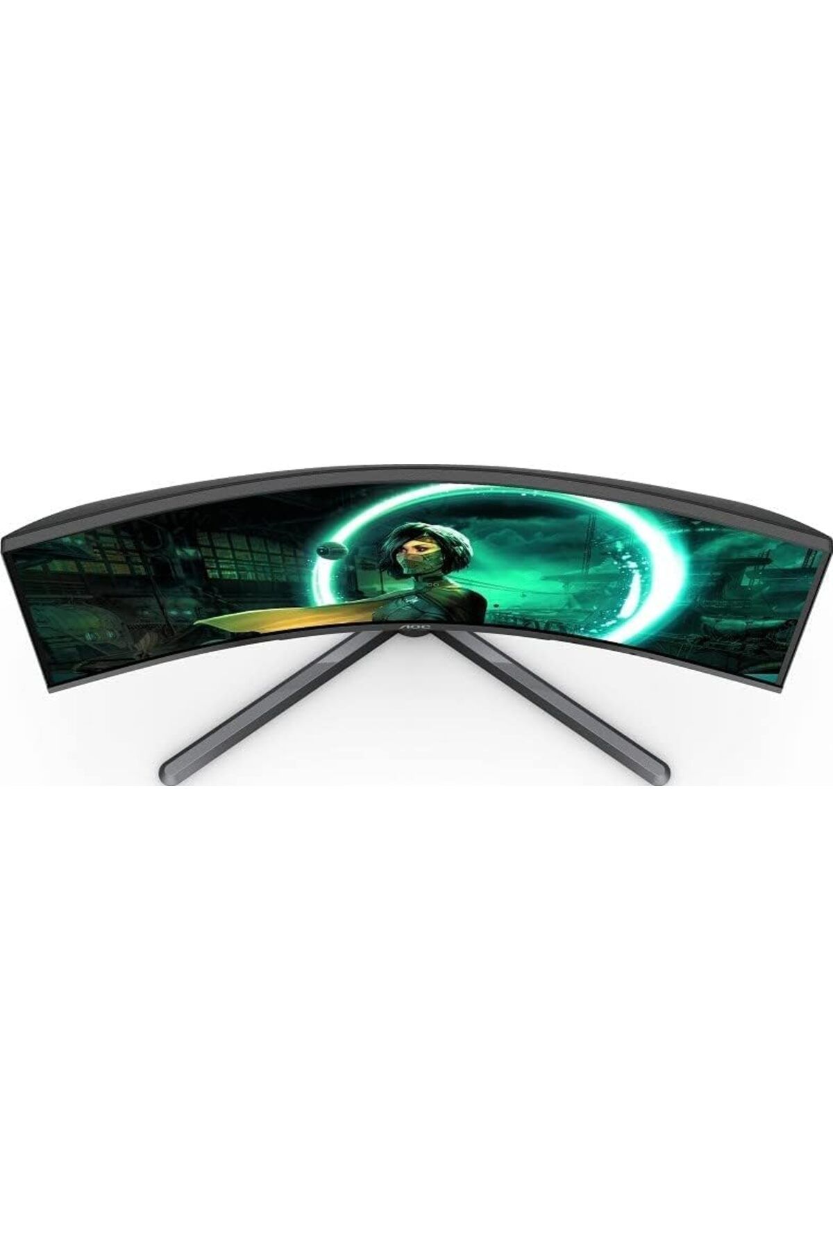 Aoc-31.5" 1000R Curved Gaming Monitor Curved FreeSync Premium 165Hz 1ms HDR  Mode1920 × 1080 (FHD) 4