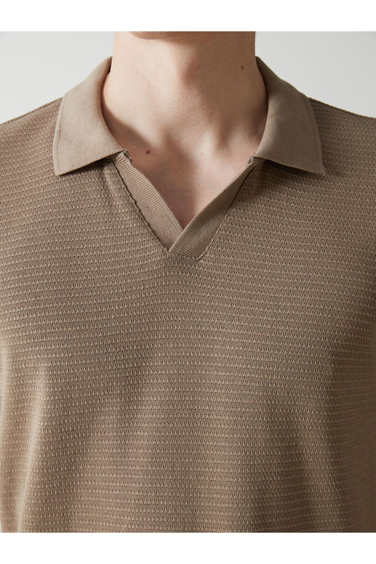 LC Waikiki-Koszulka męska LCW Vision Polo Collar z krótkim rękawem i czesaną bawełną 3