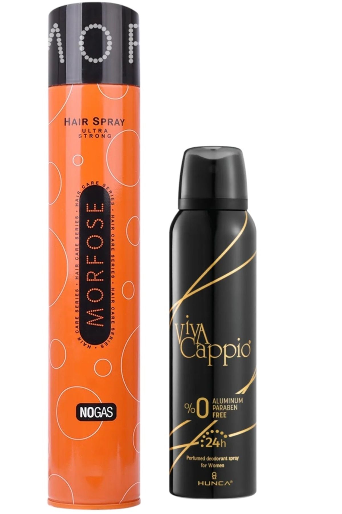 Morfose GAZSIZ Saç Spreyi Ultra Strong- 400 ml + Viva-Cappio Kadın Deodorant 150 ml