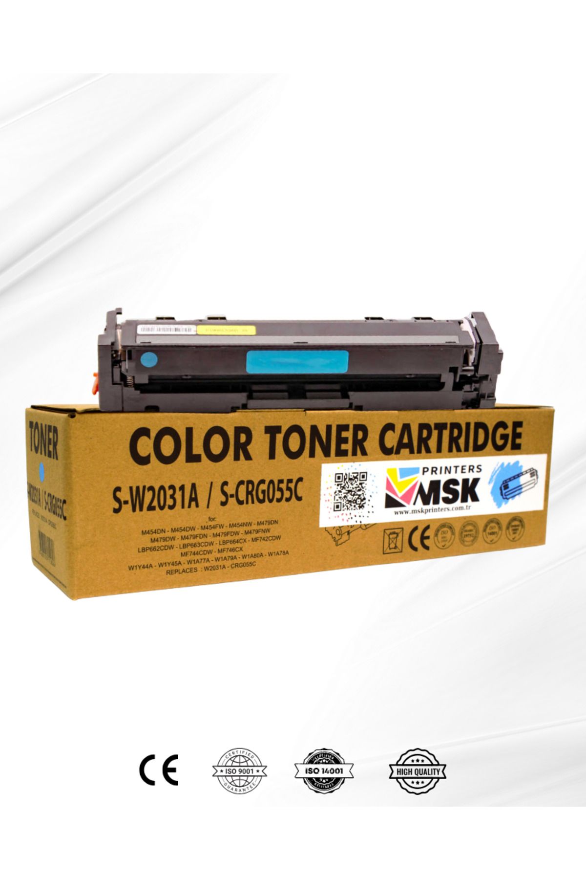 msk printers I-Sensys MF742CDW Muadil Mavi Toner Çipsiz