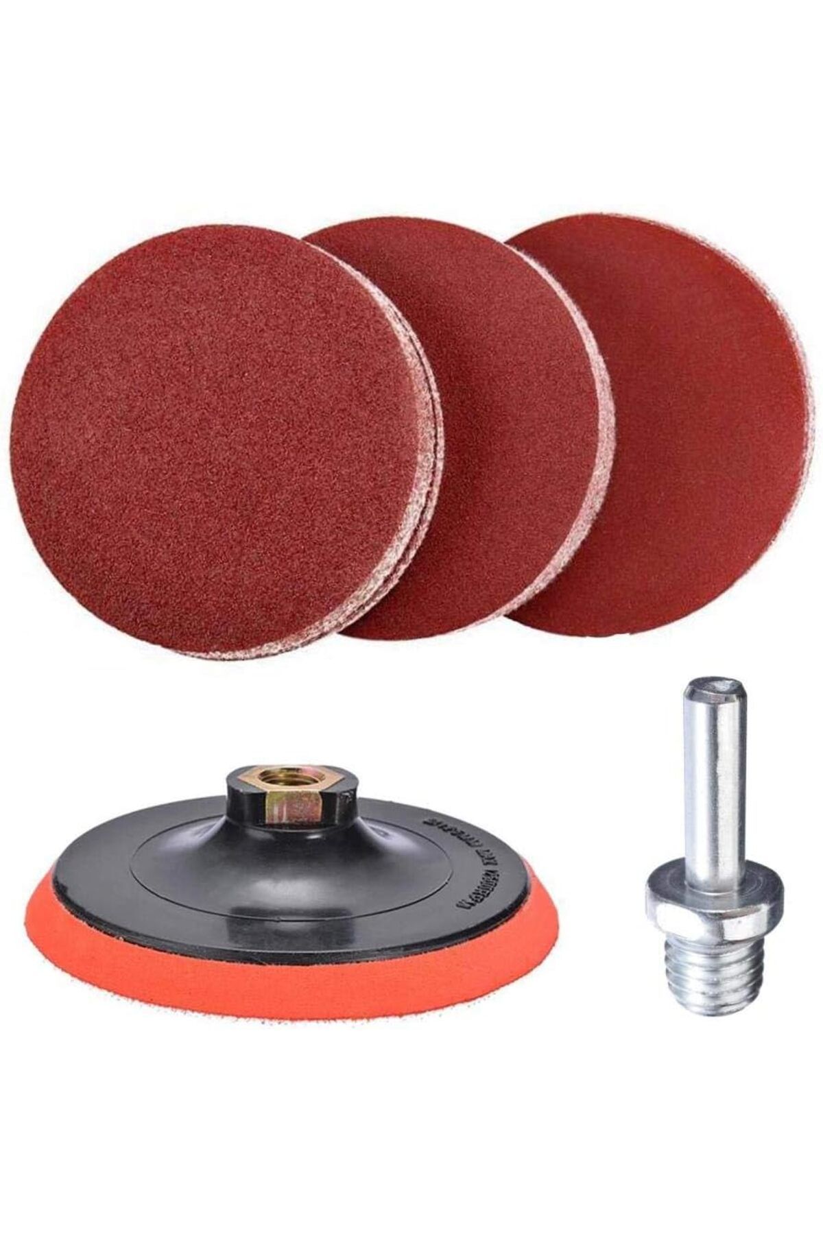 STOREMAX Zımpara Seti Avuç Taşlama Spiral Ahşap Zımparalama + Matkap Aparatı 115 mm (20 P
