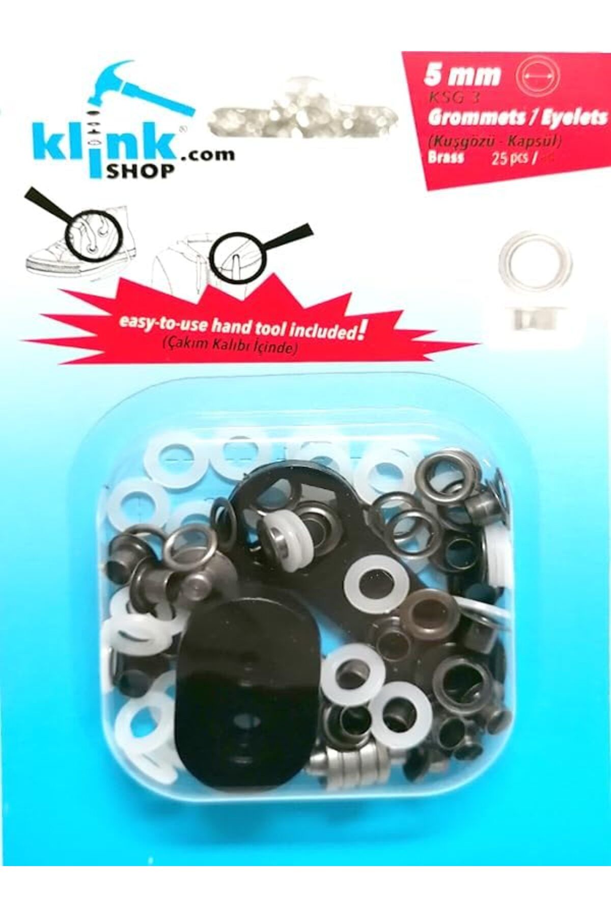 STOREMAX lbstorex No.3 (5 mm) Kendin Yap Kiti, Örgü Bebek Patik, Ayakkabı, Giyim, Deri Çanta ve Ayakkabı