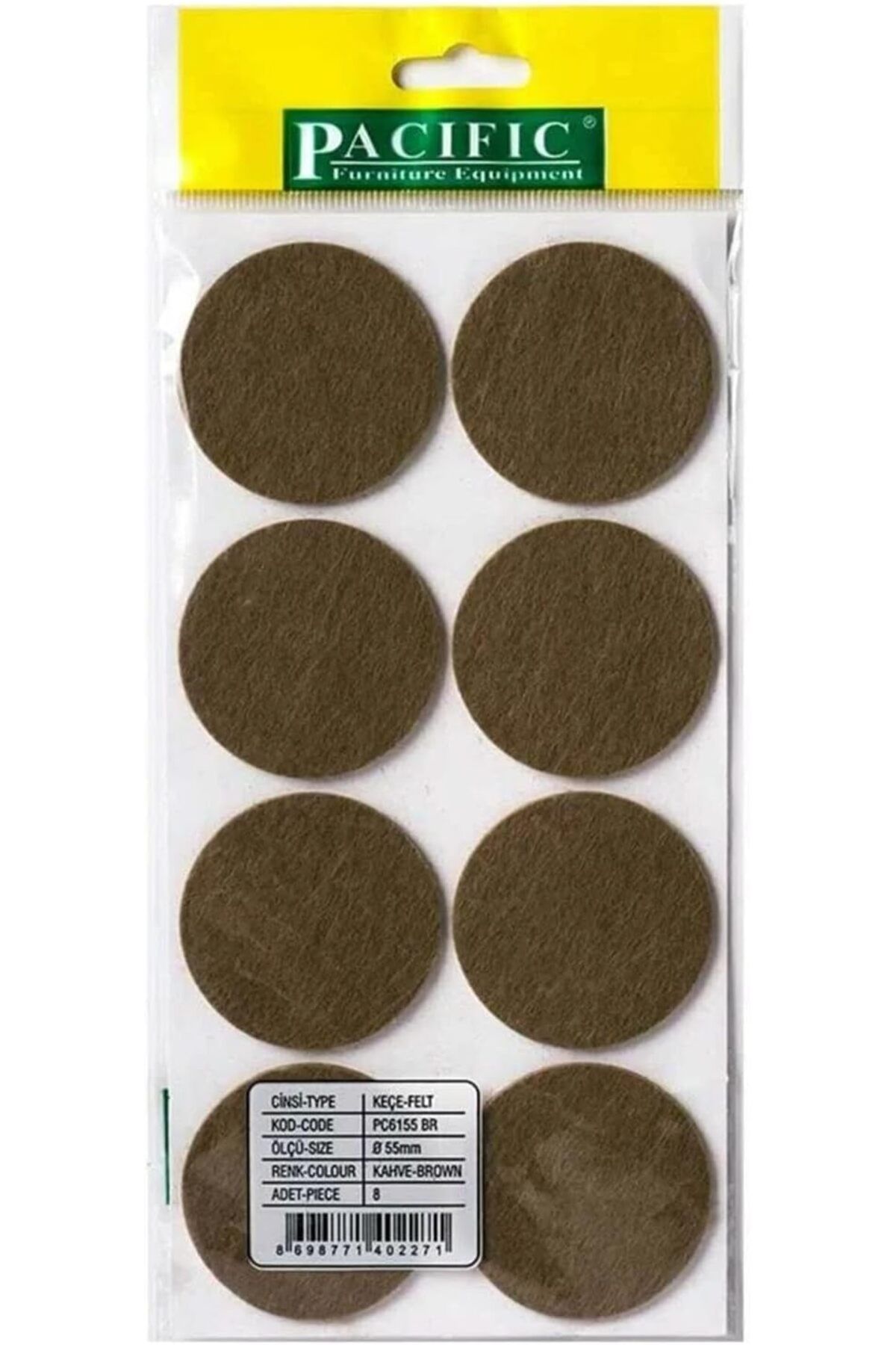 STOREMAX dlshop Koç Plastik Mobilya Altı Yapışkanlı Zemin Koruyucu Ses Kesici Keçe 55 mm star 990396