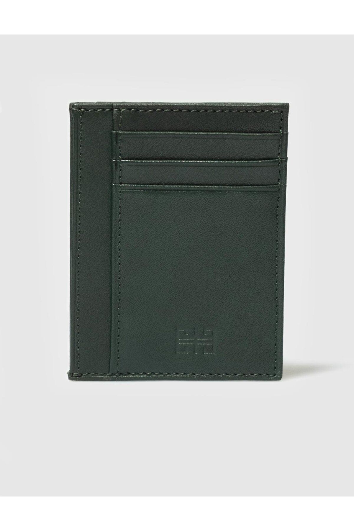 Cabani-Genuine Leather Green Card Holder 2