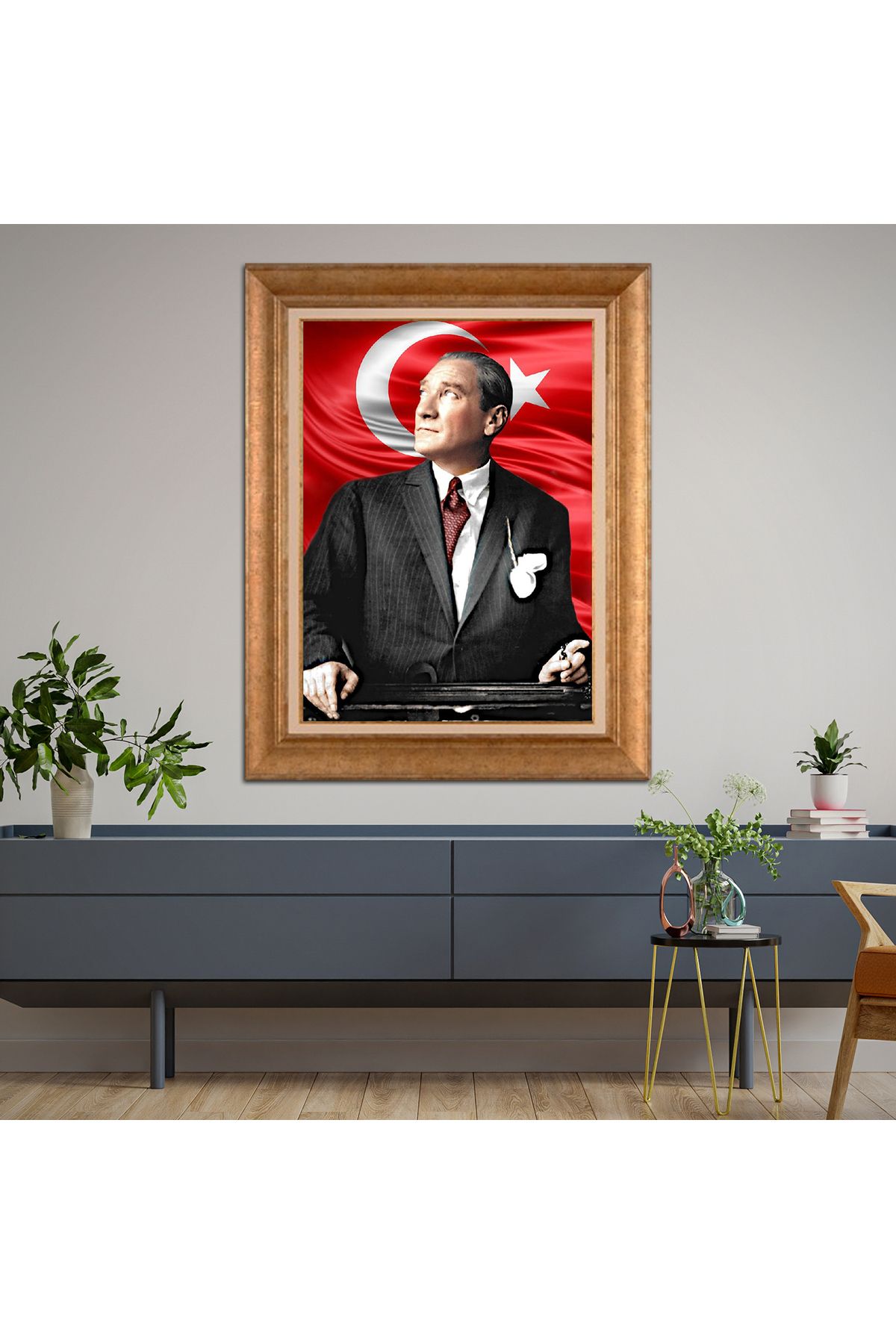 giyense ÖZEL TASARIM ÇERÇEVELİ PASPARTULU TABLO A3344