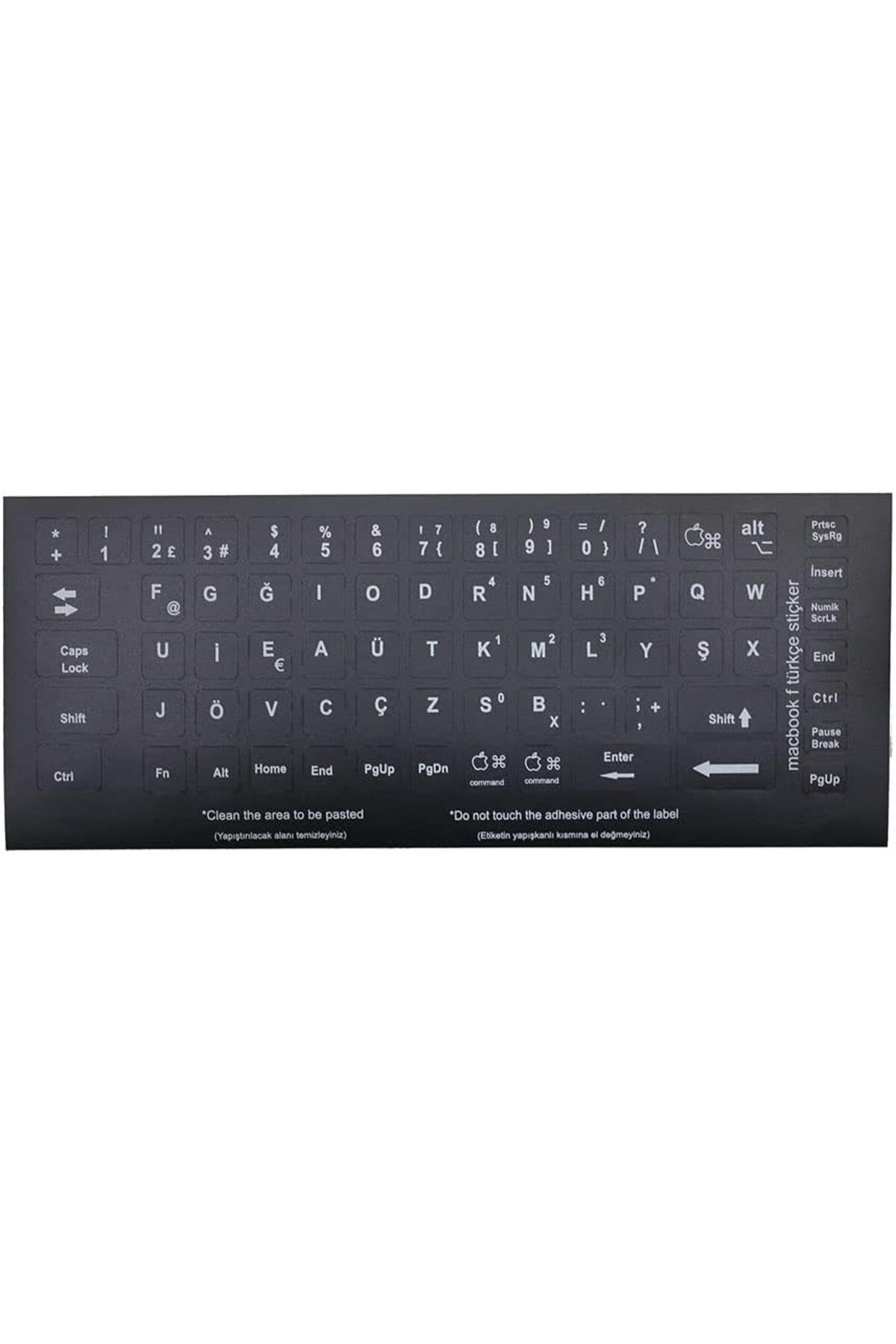 STOREMAX glpzr Stile Macbook F Türkçe Klavye Sticker Etiketi (Siyah) trendybuy 1109110