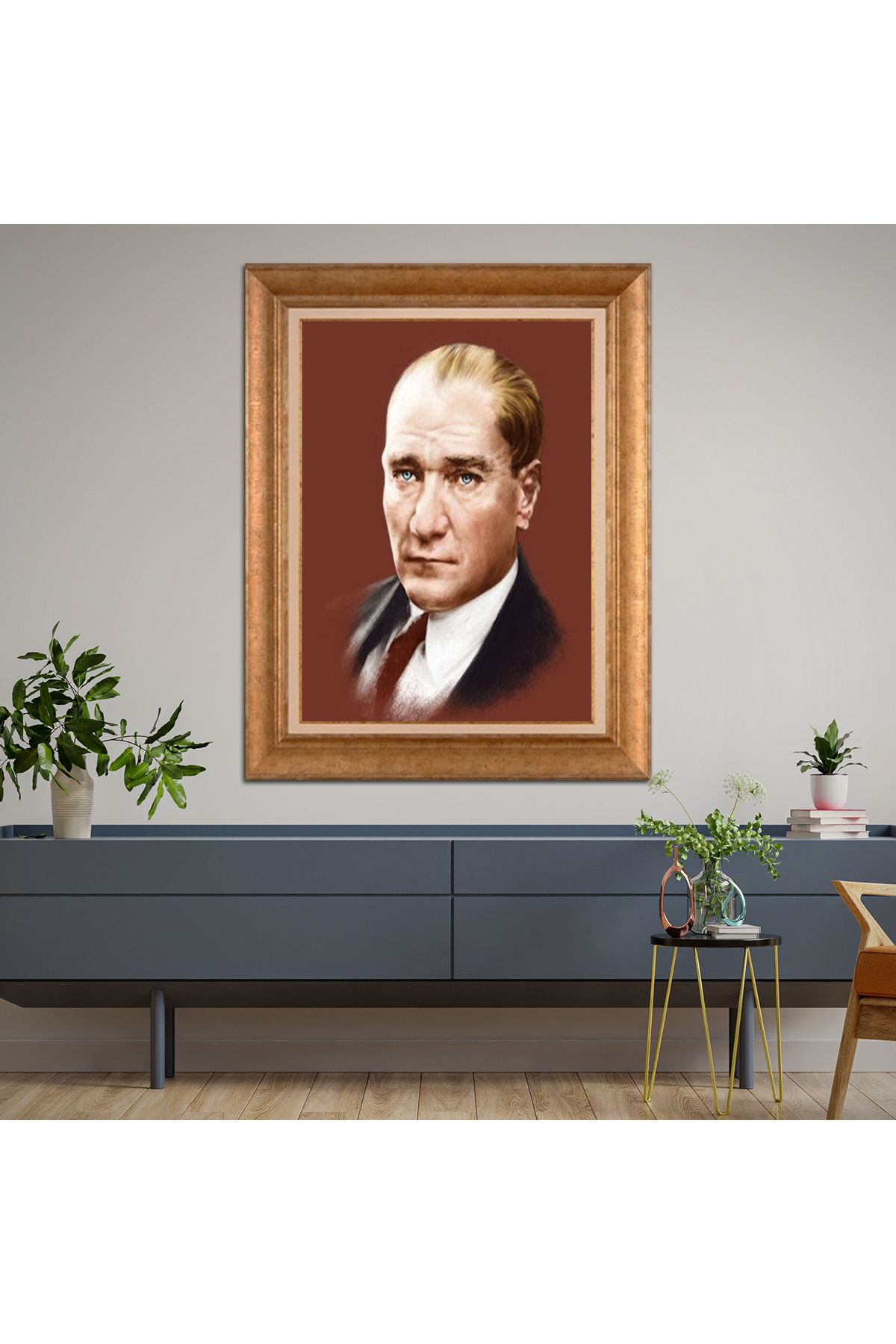 giyense ÖZEL TASARIM ÇERÇEVELİ PASPARTULU TABLO A3237