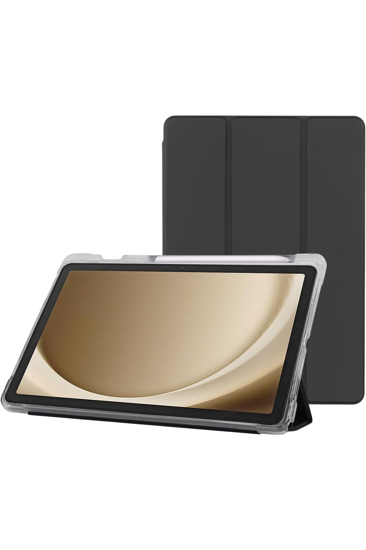 STOREMAX lvnmblya Galaxy Tab A9+ Plus 11 inç Uyumlu Smart Kılıf, S Pen Kalemlikli, Trifold, Esnek, Mat, Da