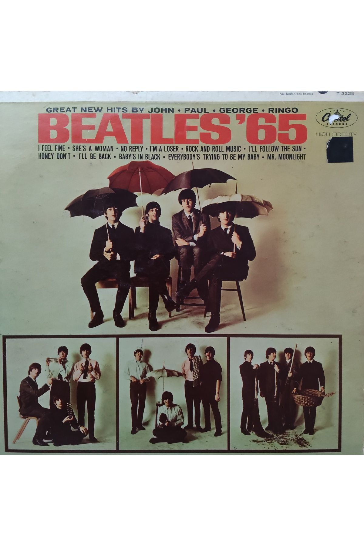 mazi plak The Beatles /Beatles '65 Orijinal Dönem Baskı 33'lük Plak